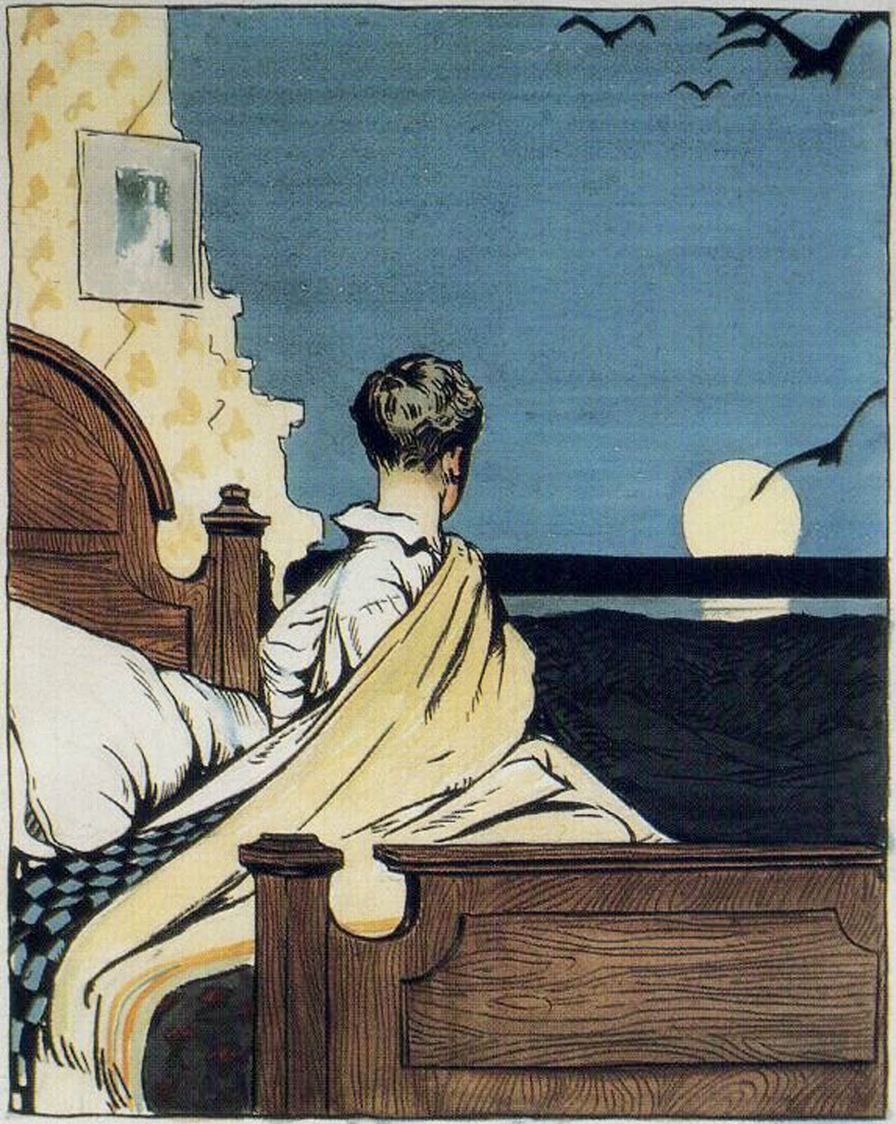 Boy and Moon by Edward Hopper - 1906-07 - 55.4 × 37.6 cm Whitney Museum of American Art