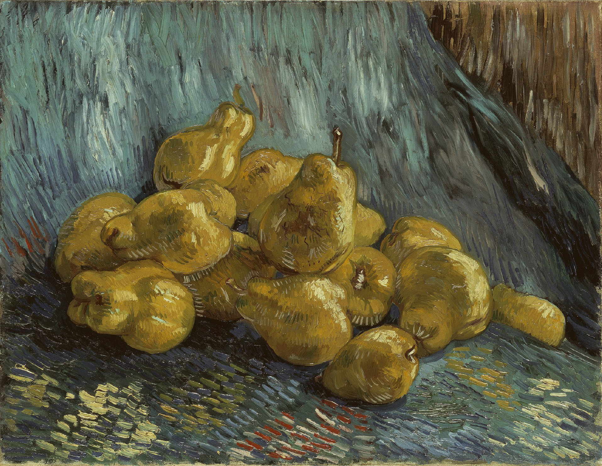 Nature Morte aux Coings by Vincent van Gogh - 1887/88 - 46 x 59,5 cm Staatliche Kunstsammlungen Dresden