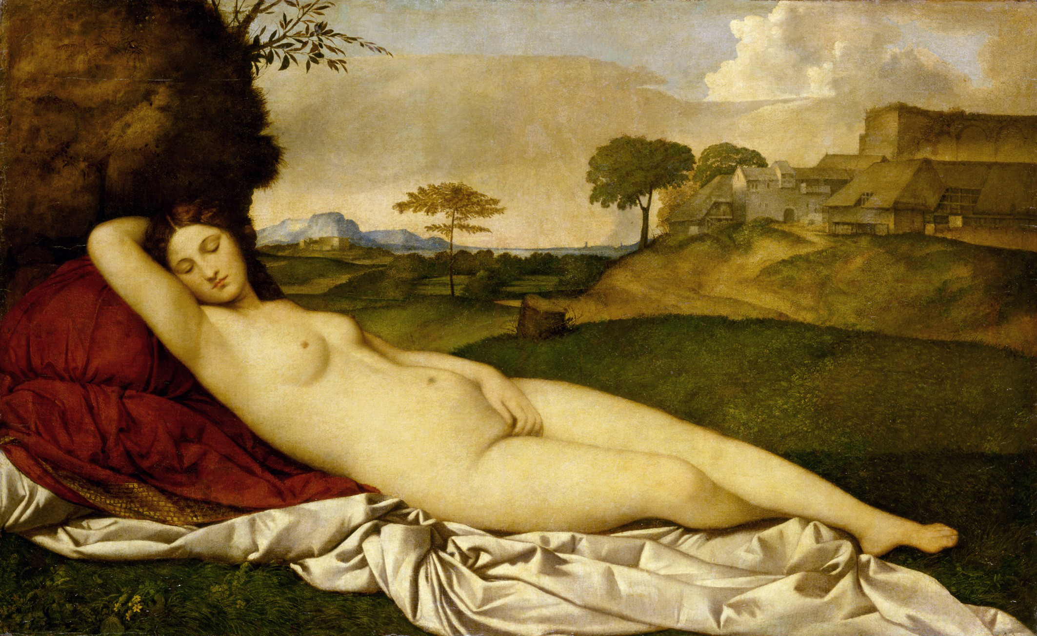 Spící Venuše by  Giorgione - 1508/19 - 108,5 x 175 cm 