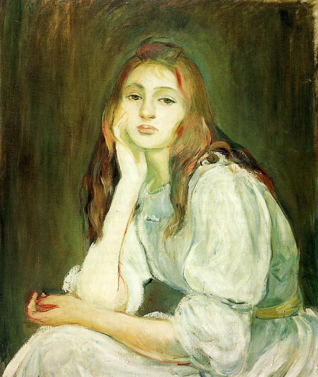 Julie Daydreaming by Berthe Morisot - 1894 - 65 × 54 cm private collection