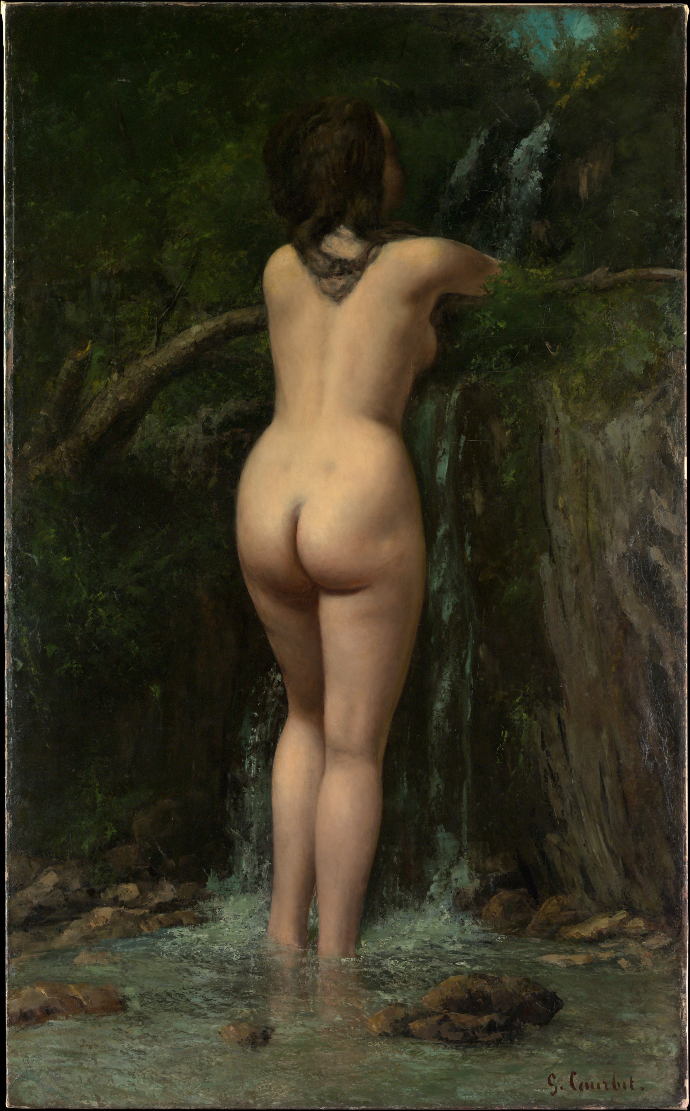 المنبع by Gustave Courbet - 1862 - 120 x 74.3 سم 