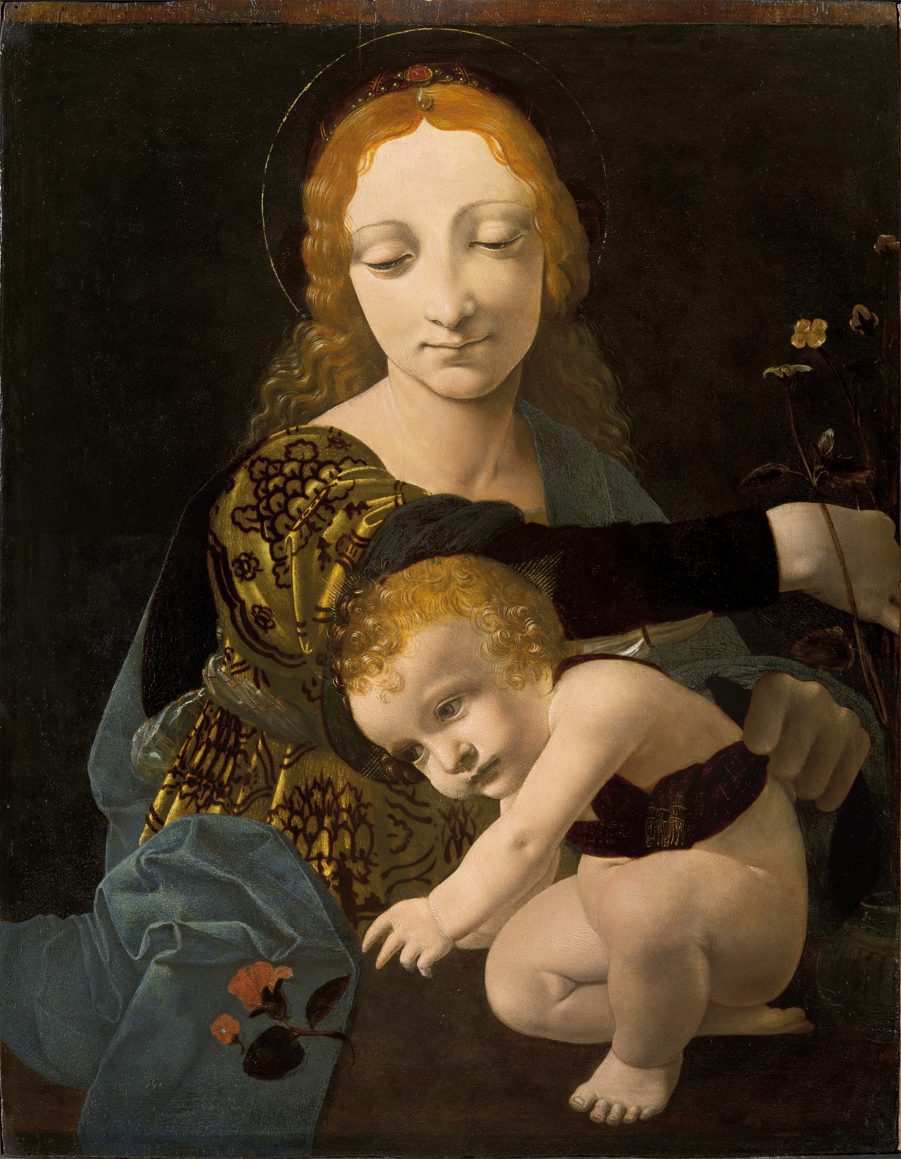 聖母子像 by Giovanni Antonio Boltraffio - 推定1495年 - 45.5 x 35.6 