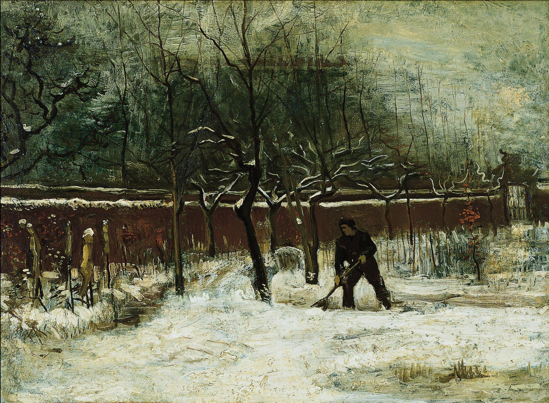 Zima by Vincent van Gogh - Leden 1885 - 58.4 x 79.1 cm 