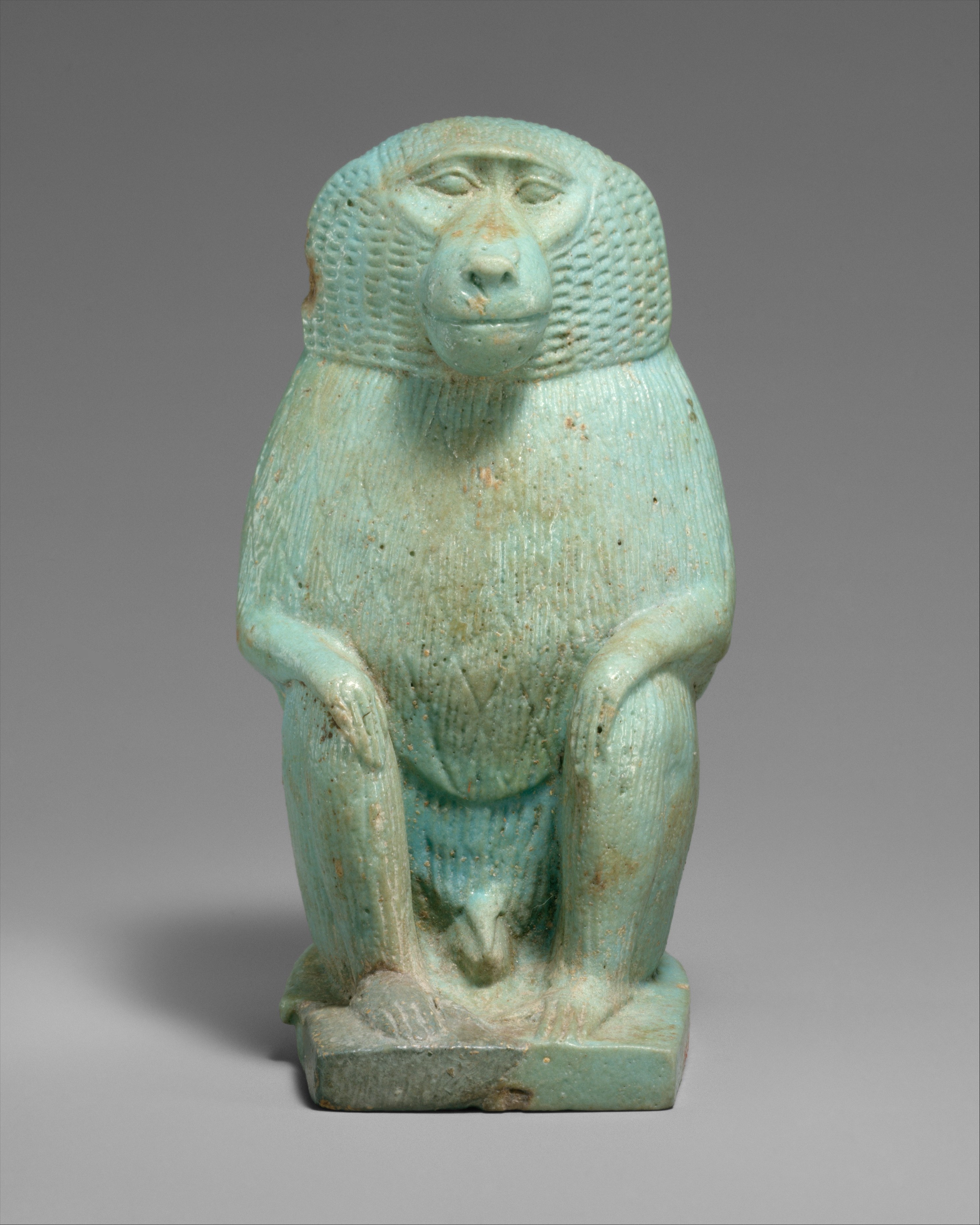 Figura de mono cinocéfalo by Artista anónimo  - 664–380 a.C. - 8,8 cm Museo Metropolitano de Arte