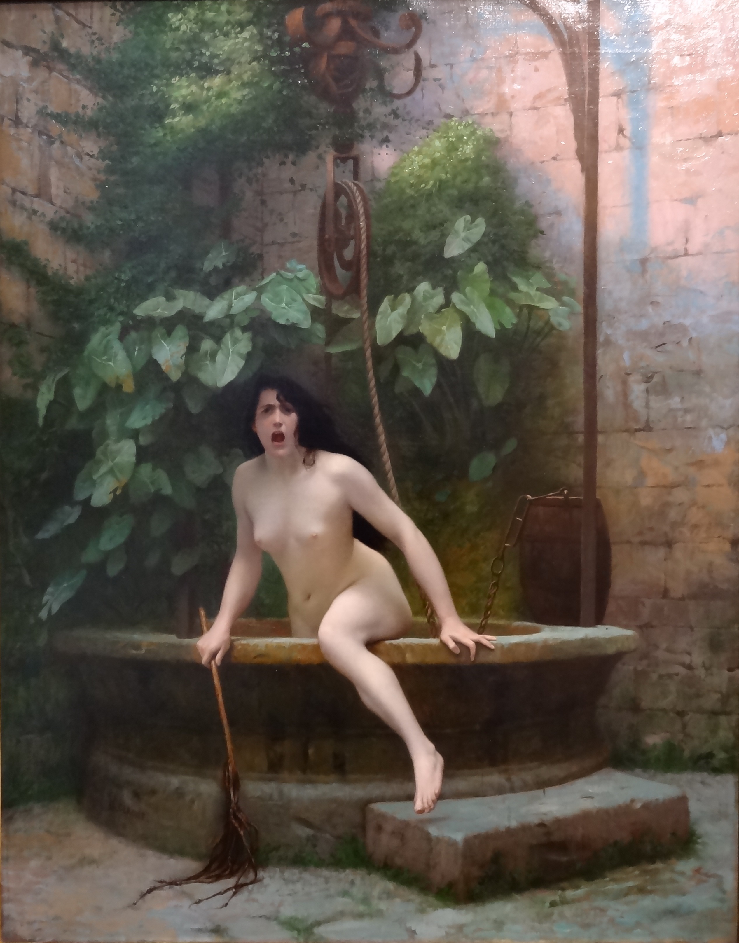 Truth Coming Out of Her Well by Jean-Léon Gérôme - 1896 - 91 cm × 72 cm Musée Anne de Beaujeu