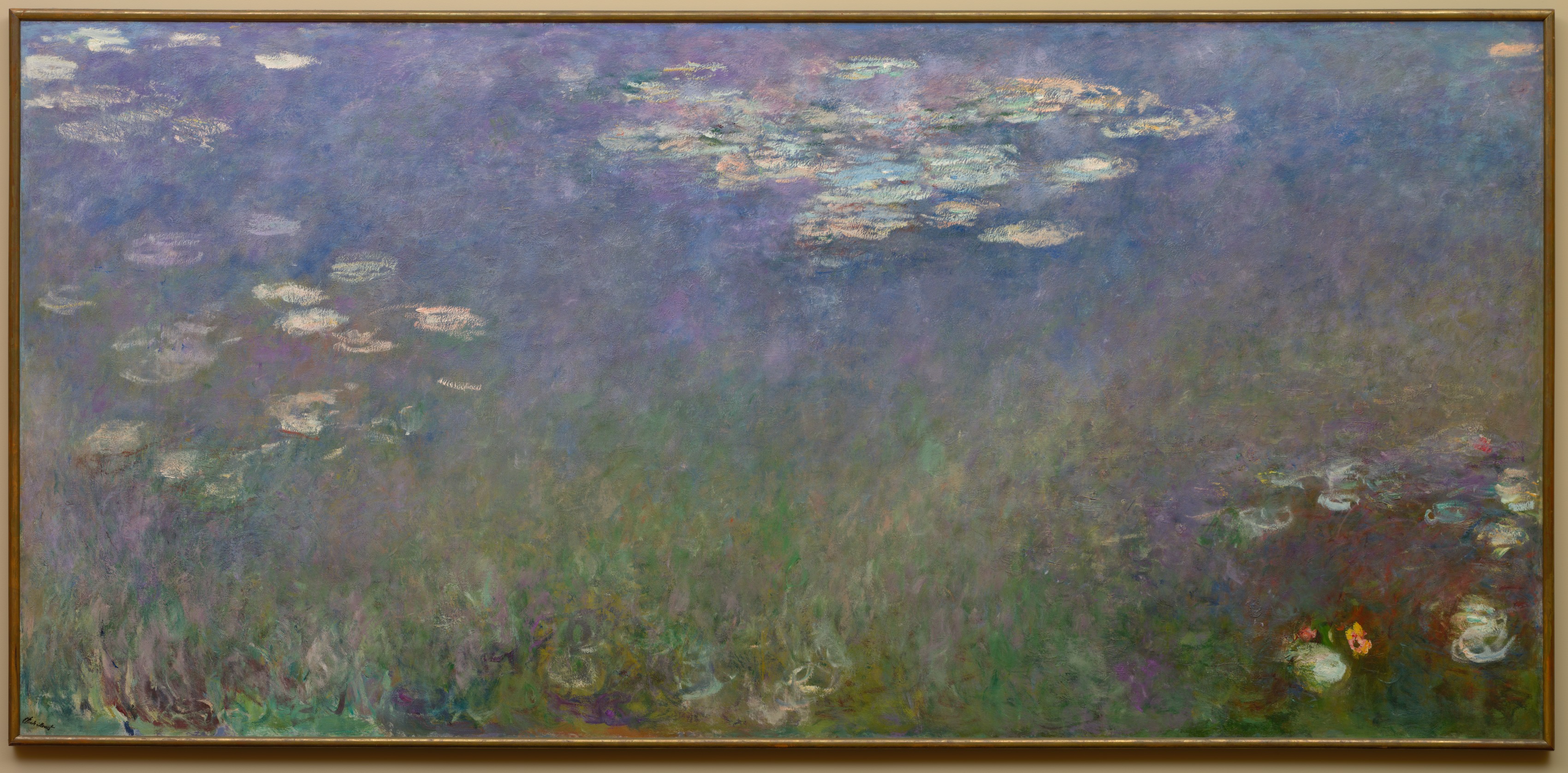 زنابق الماء (زهرة العشاق) by Claude Monet - حوالي 1915-1926 - 201.3 x 425.6 سم 