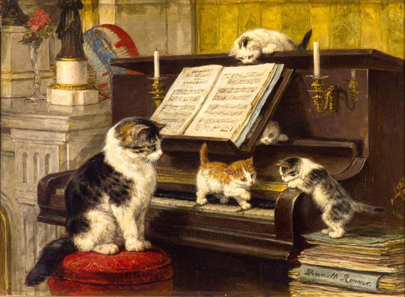ピアノ・レッスン by Henriëtte Ronner-Knip via DailyArt mobile app