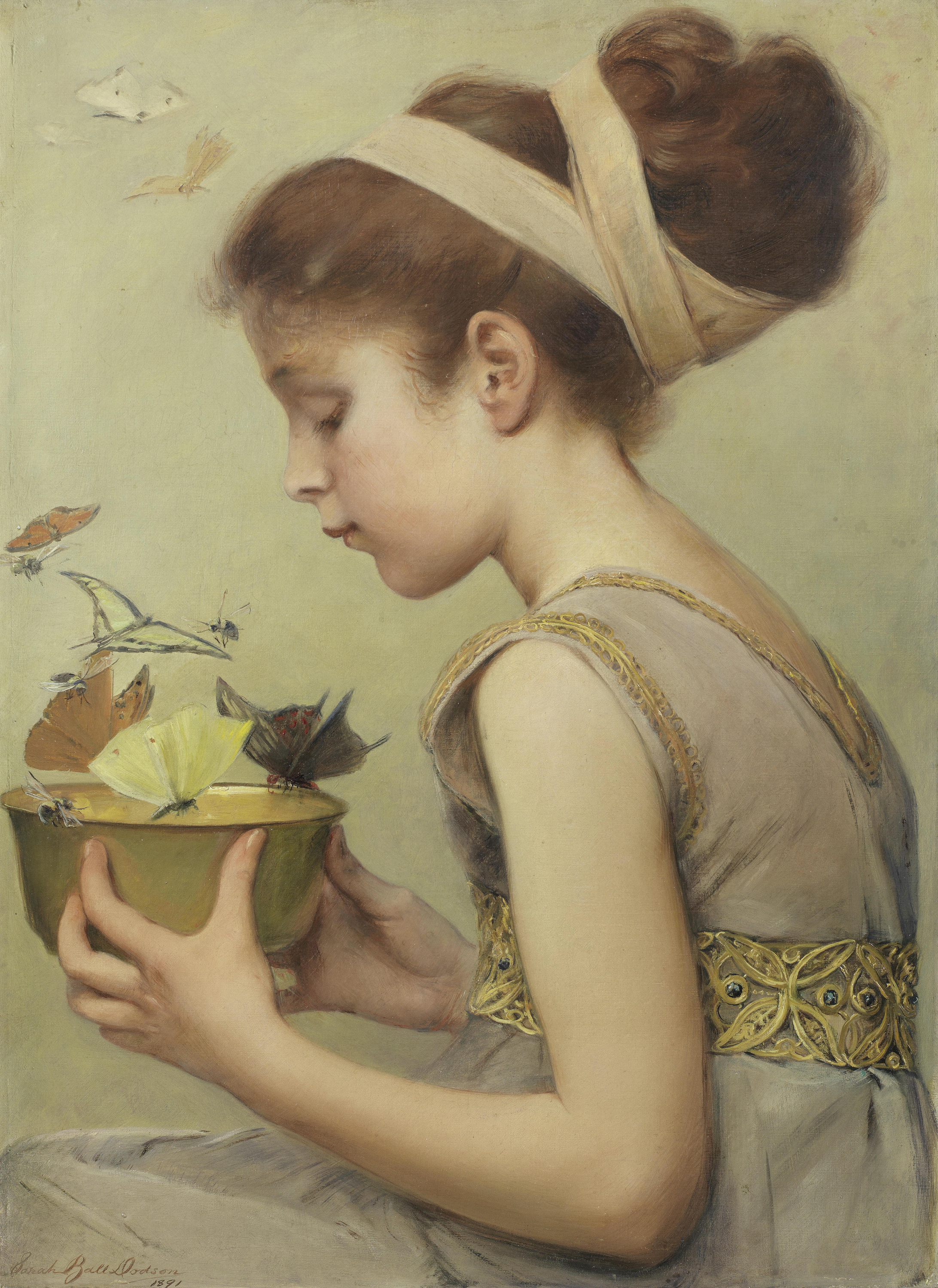 Butterflies by Sarah Paxton - 1891 - 57 x 42.5cm private collection