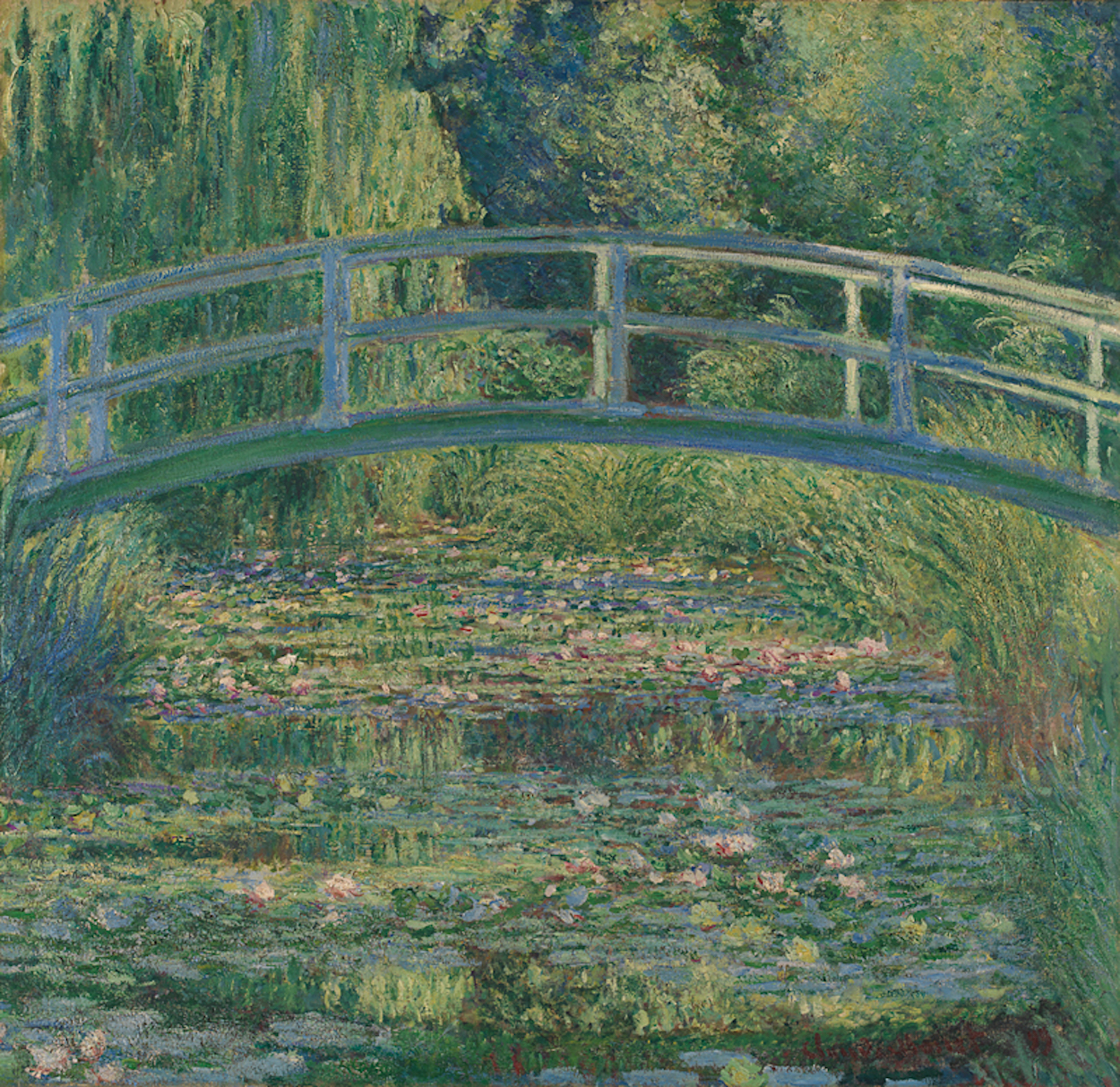 De Japanse brug en de waterlelies by Claude Monet - 1899 - 88.3 x 93.1 cm 