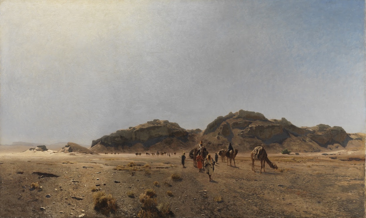 Au Désert d'Arabah  by Eugen Bracht - 1882 
