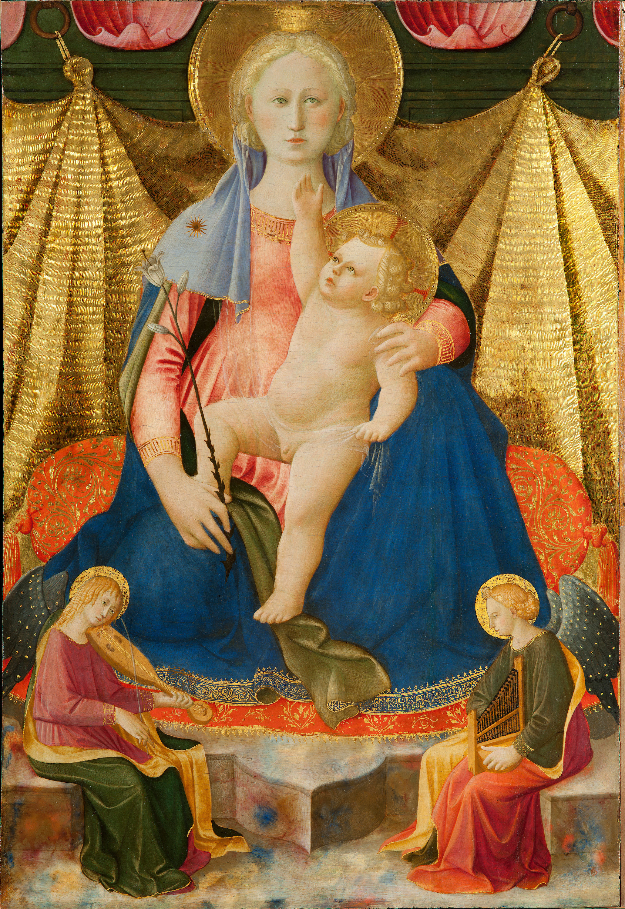 The Madonna of Humility with Musician Angels by Zanobi Strozzi - 1448 - 1450 - 83.5 x 56.8 cm Museo Poldi Pezzoli