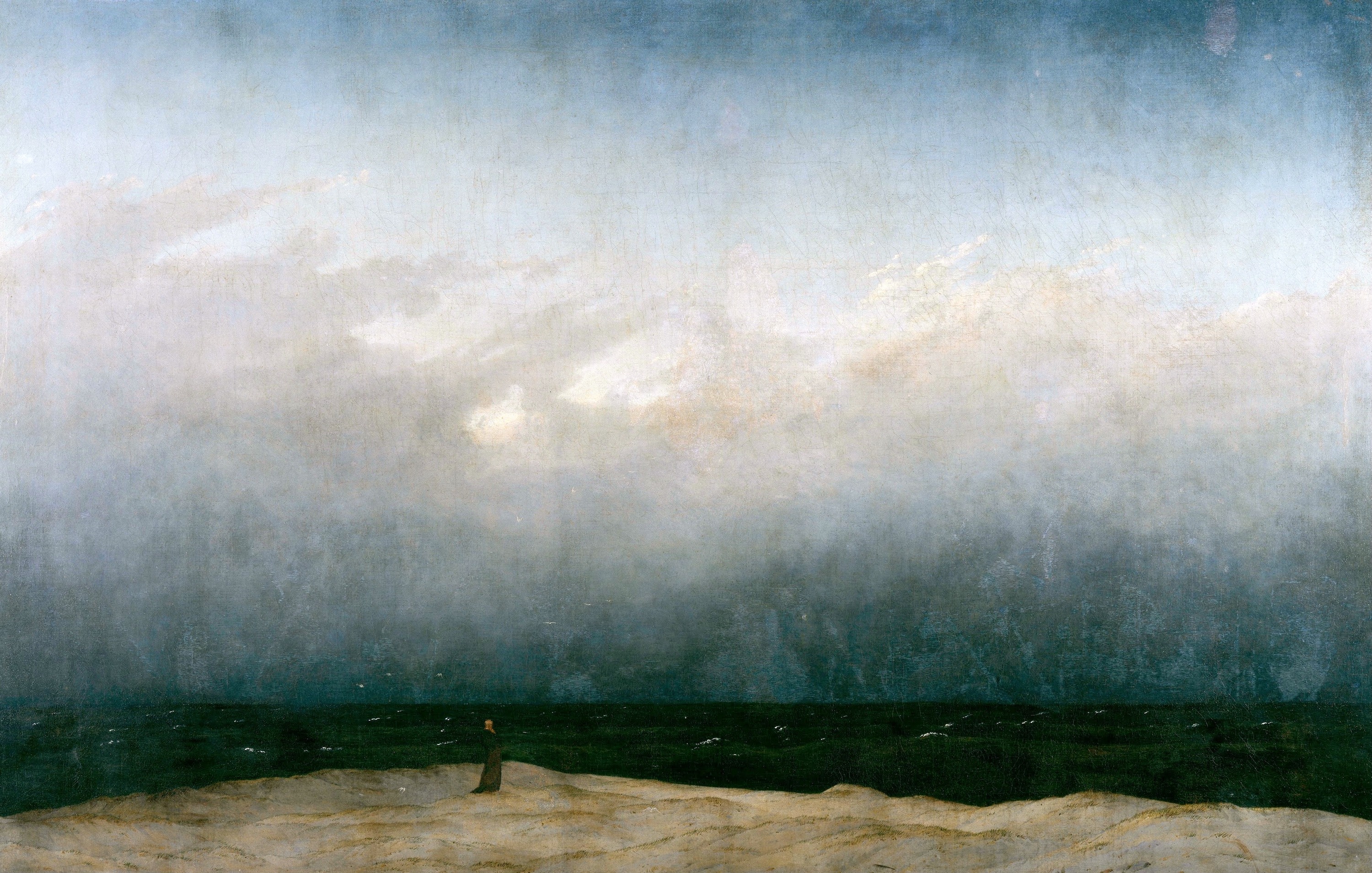 Le Moine au bord de la mer by Caspar David Friedrich - entre 1808 et 1810 - 110 x 171,5 cm Alte Nationalgalerie