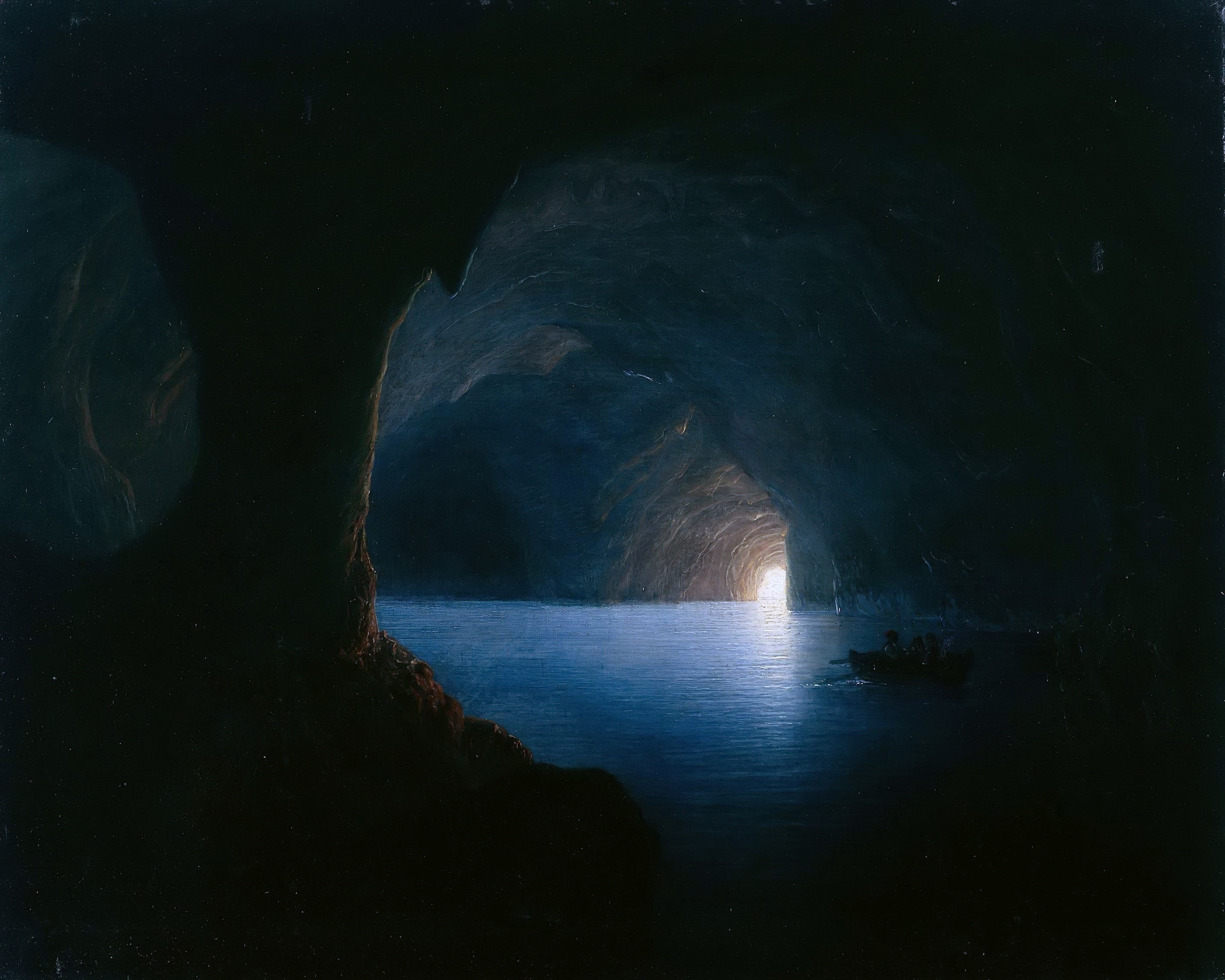 卡普里岛的蓝色洞穴 by 卡尔 塞弗特 - 1860 - 65 x 81 厘米 旧国家美术馆