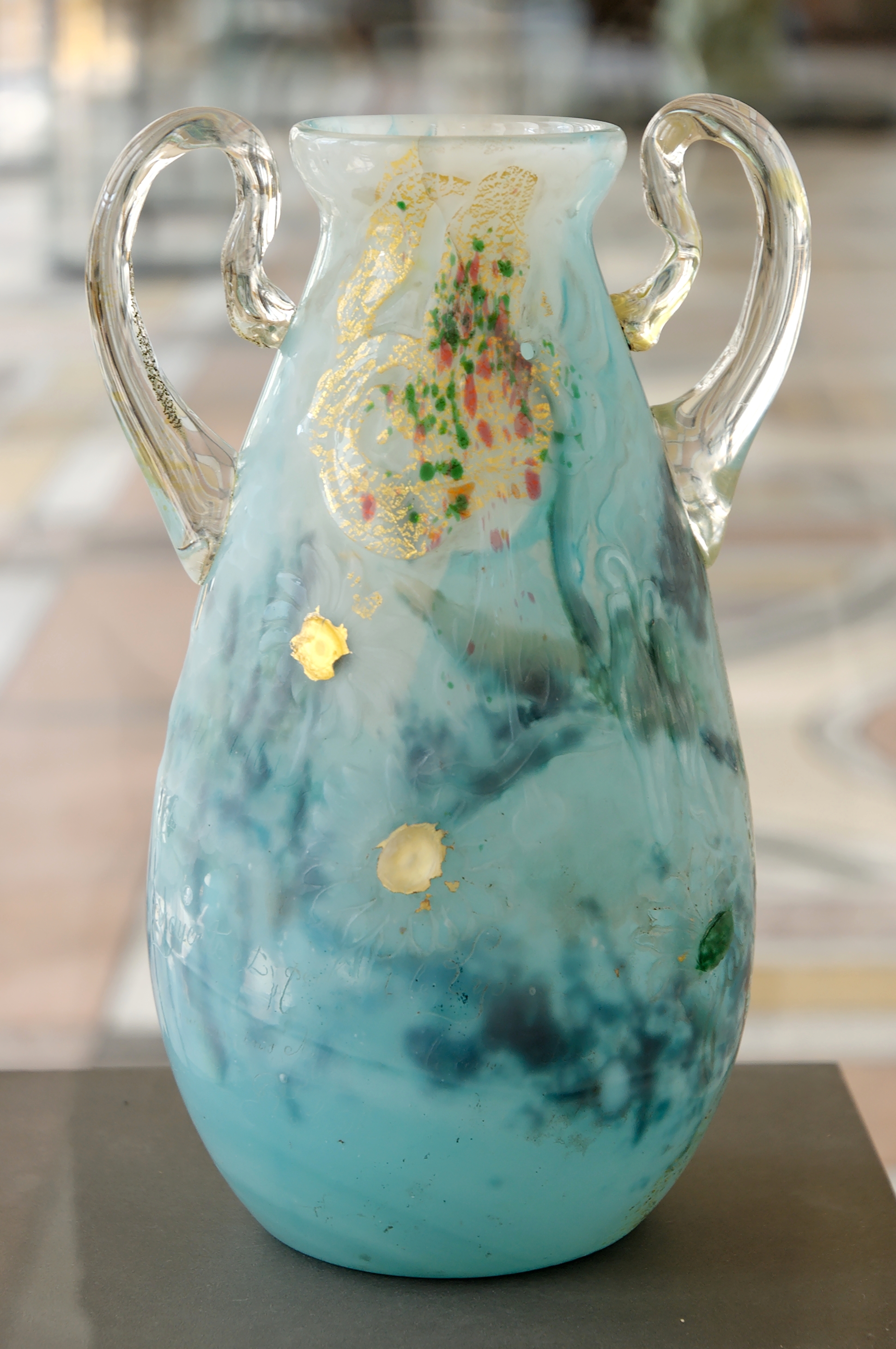 マルグリット・シャルトル公妃ご成婚記念の花瓶　習作Ⅳ by Emil Gallé - 1896年 - 35 x 16cm 