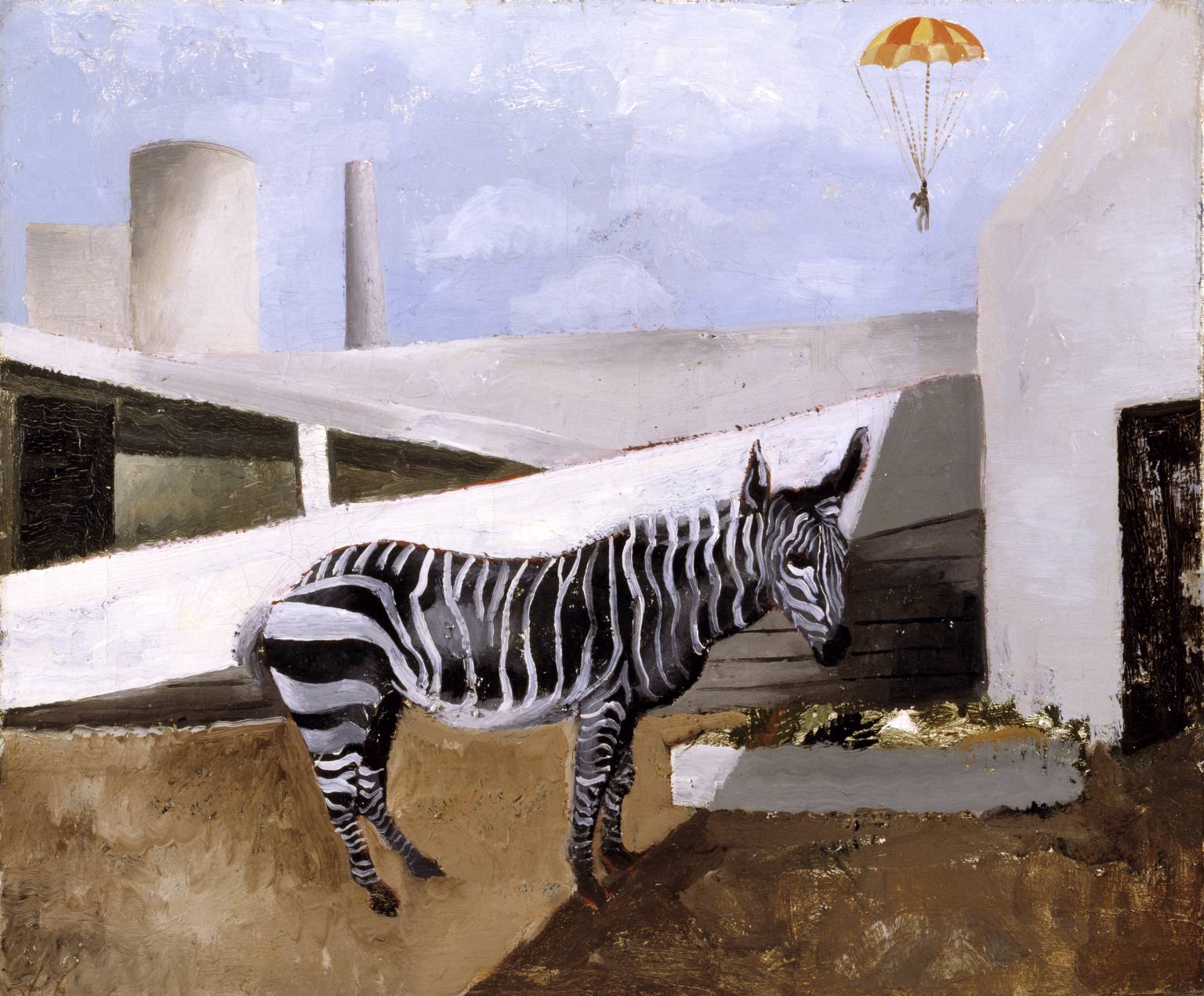 حمار وحشي ومظلة by Christopher Wood - ١٩٣٠ - ٥٥،٩ × ٤٥٫٧ سم  