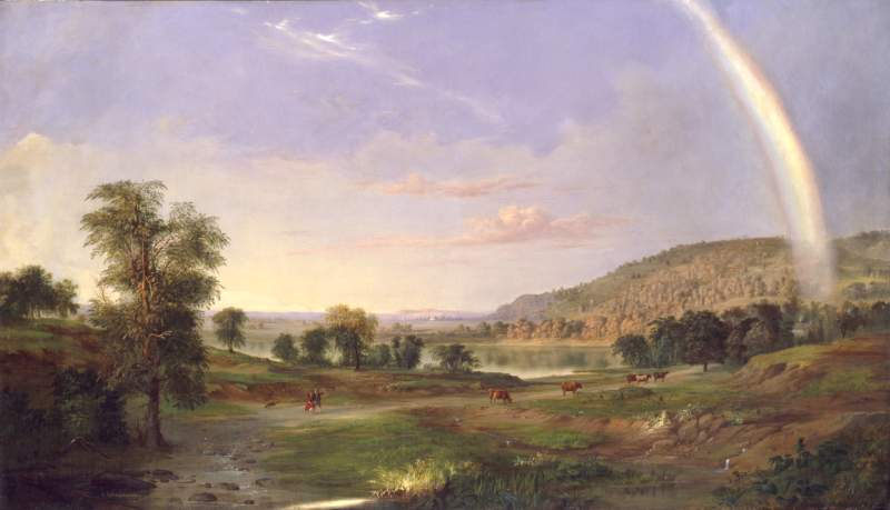 虹の風景 by Robert Duncanson via DailyArt mobile app