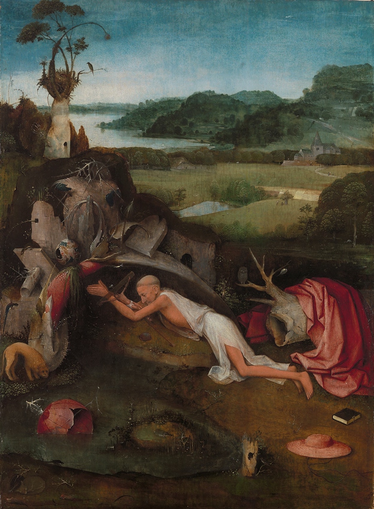 Святой Иероним by Иероним Бош - Около 1485 - 80,1 × 60,6 см 