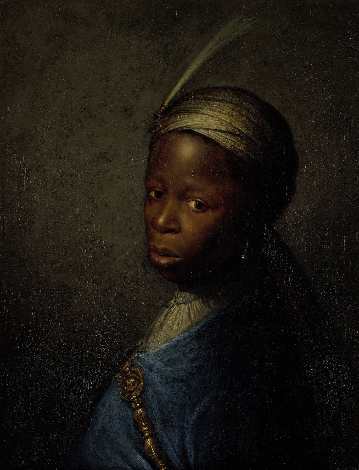 Head of a Boy in a Turban by Gerrit Dou - c. 1635 - 39 x 31 cm Rembrandthuis