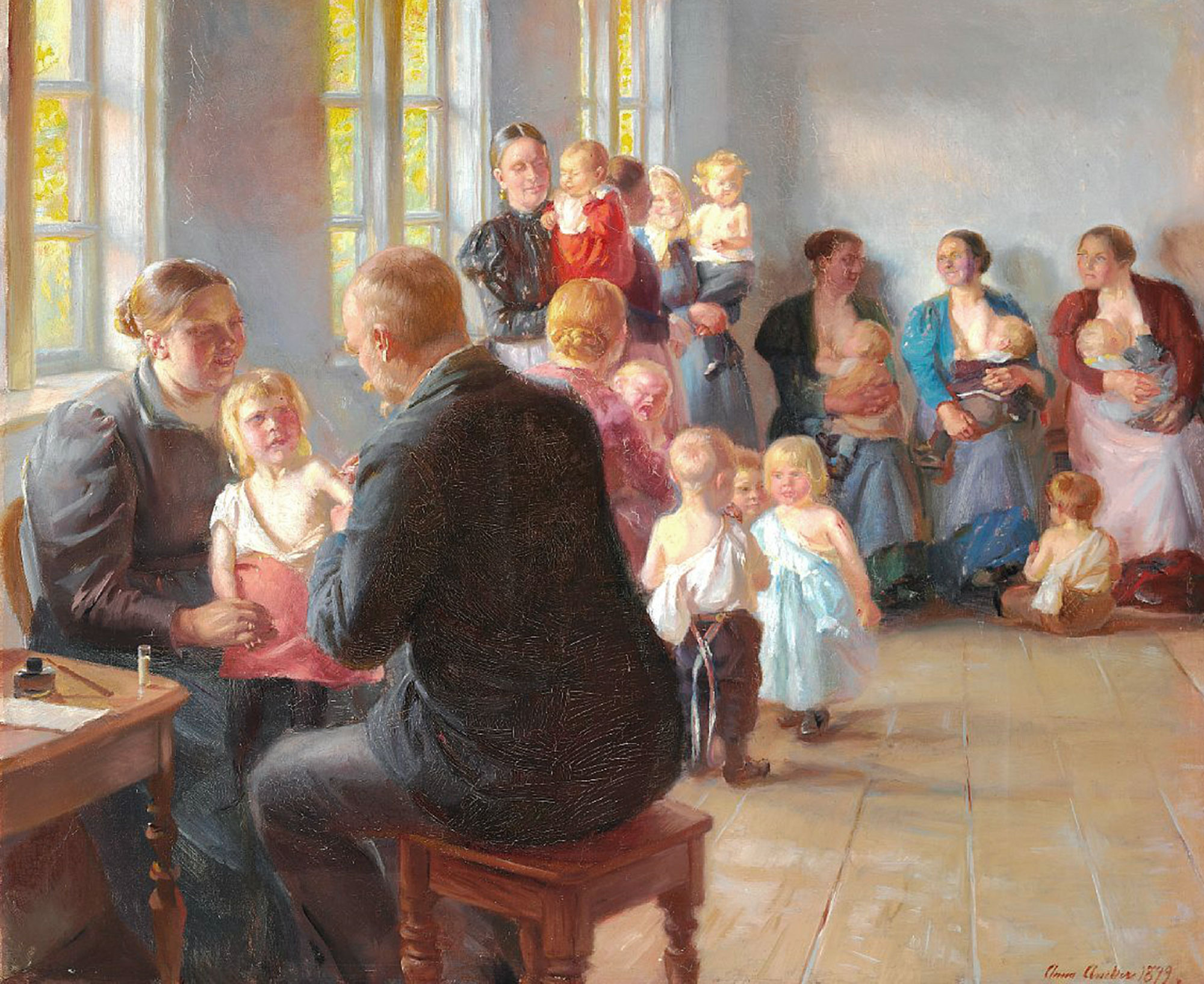 Вакцинација by Anna Ancher - 1899. - 73 x 90 cm 