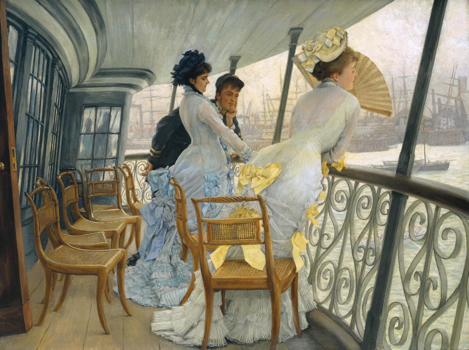 The Gallery of HMS Calcutta (Portsmouth) by James Tissot - c. 1876 - 86,6 × 109,5 cm Tate Britain