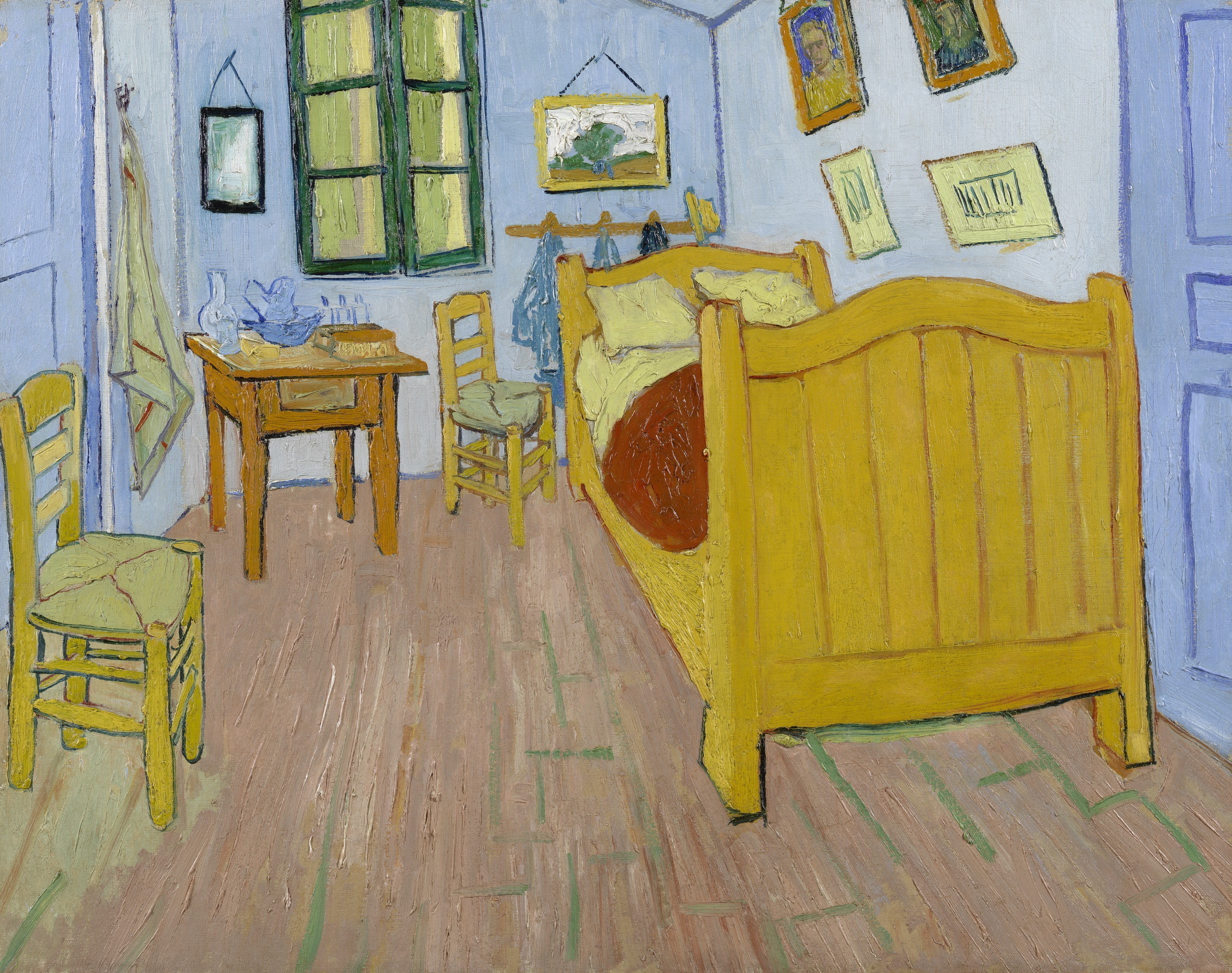 غرفة النوم by فينسنت فان جوخ - أكتوبر 1888م - 72.4 x 91.3 سم 