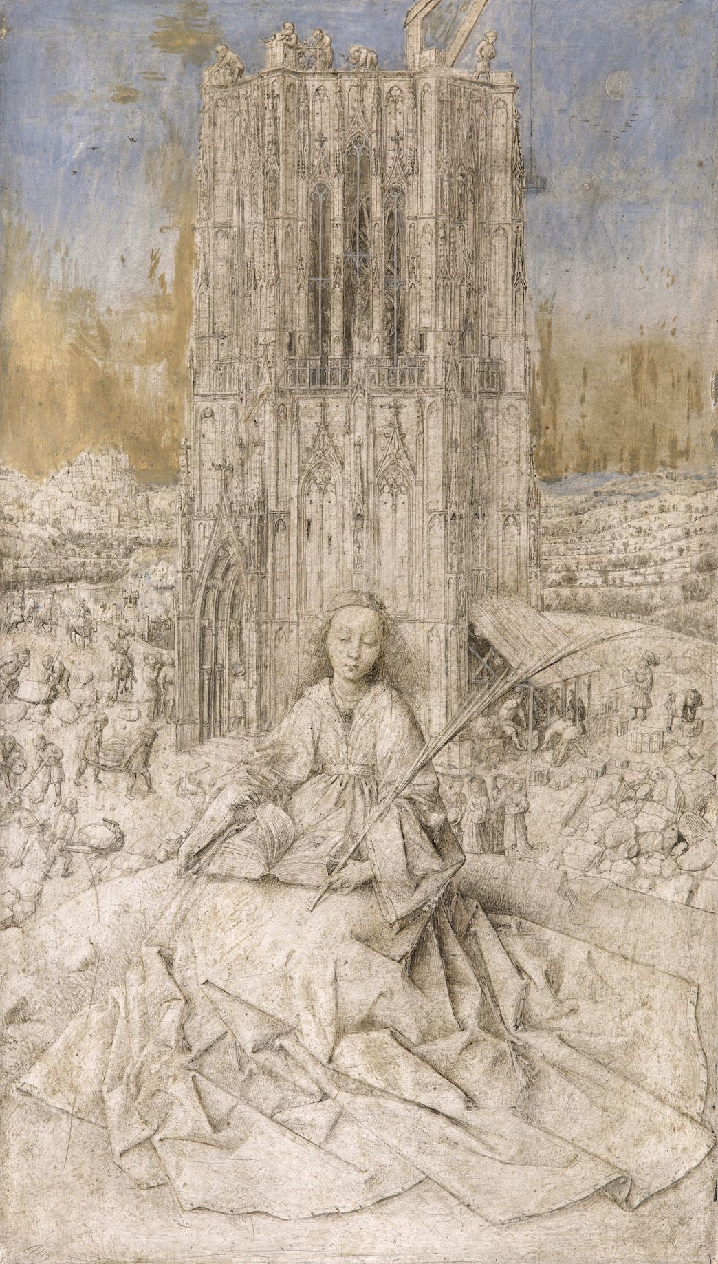 Saint Barbara of Nicomedia by Jan van Eyck - 1437 - 31 x 18 cm Royal Museum of Fine Arts in Antwerp (KMSKA)