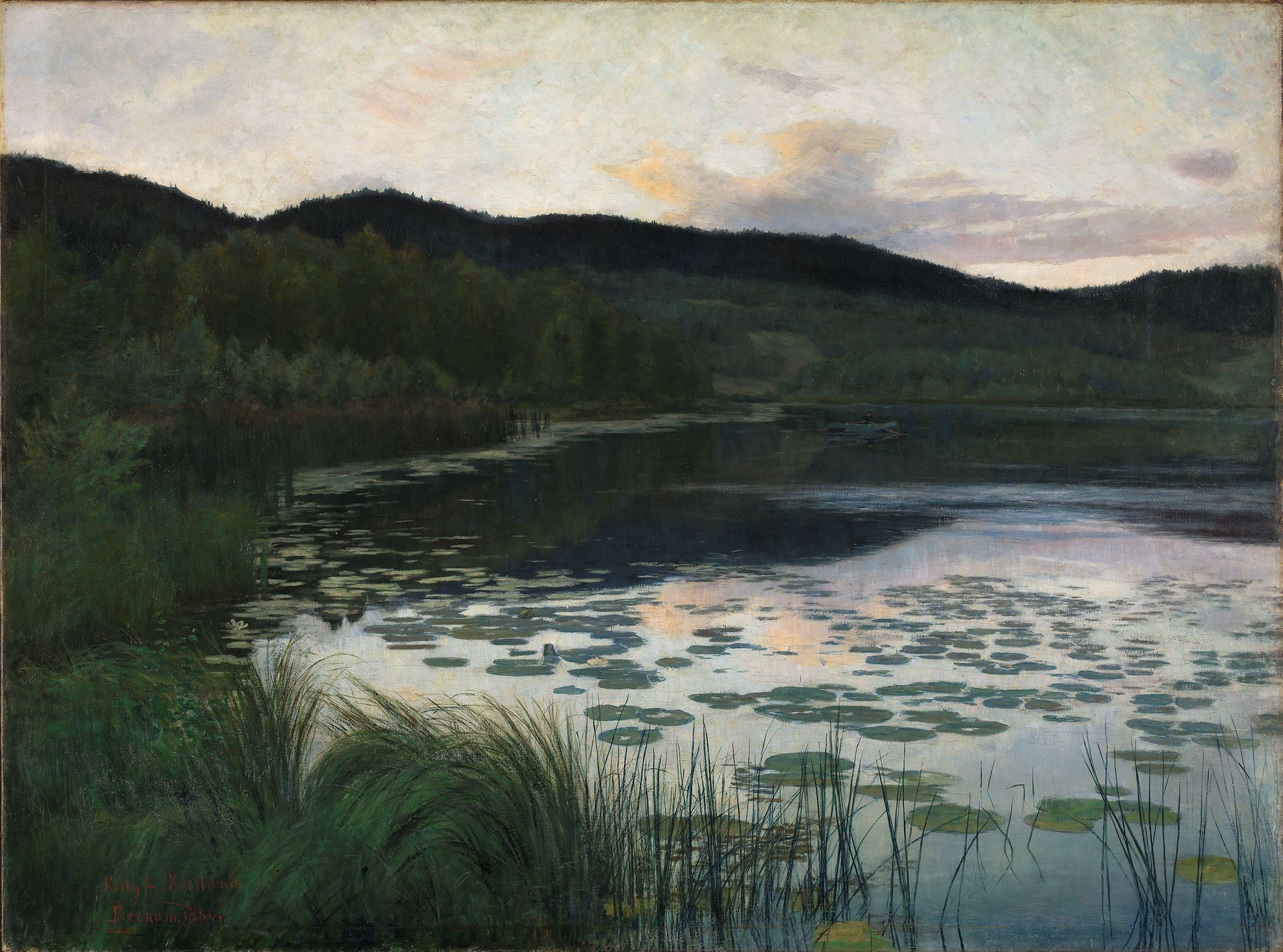 Summer Night by Kitty Kielland - 1886 - 135.5 x 100.5 cm Nasjonalmuseet