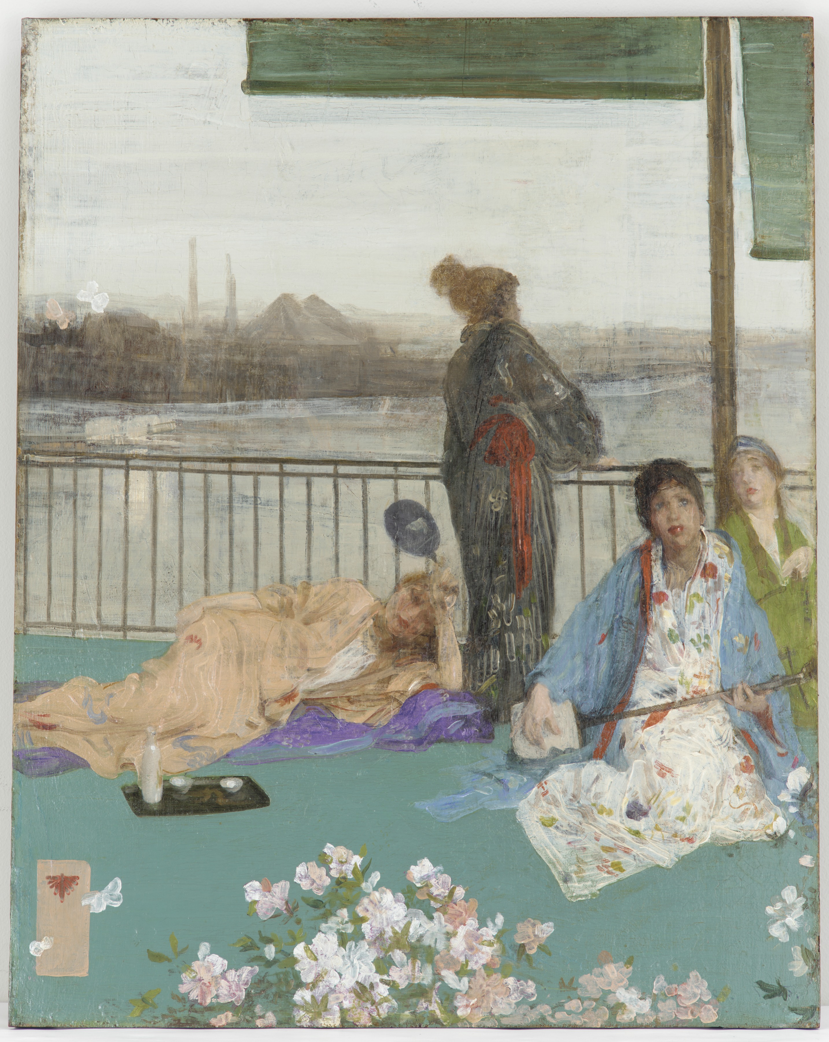 Variations in Flesh Colour and Green - The Balcony by James Abbott McNeill Whistler - 1864-1870 - 61.4 × 48.5 cm National Museum of Asian Art