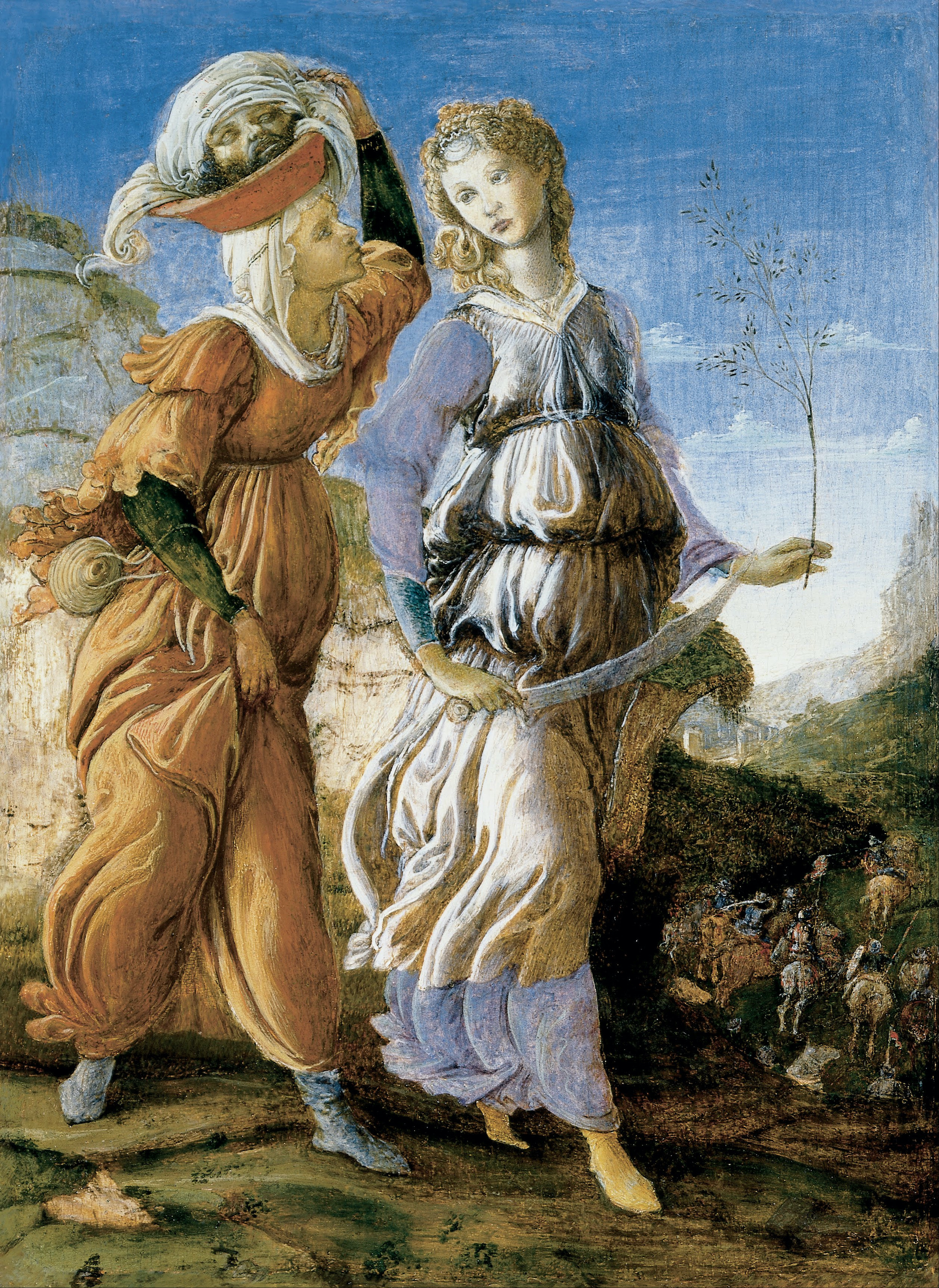 जूडिथ द हेड ऑफ़ होलोफर्न्स by Sandro Botticelli - १४६९-७० - २९.२ x २१.६ से.मी. 