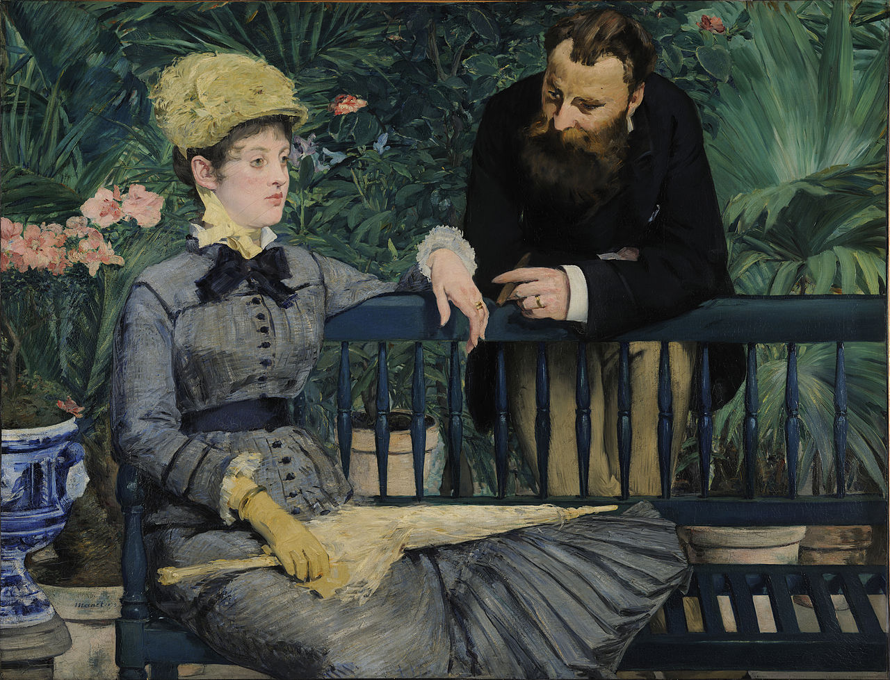 En el conservatorio by Édouard Manet - 1878/1879 - 150 x 115 cm Gemäldegalerie