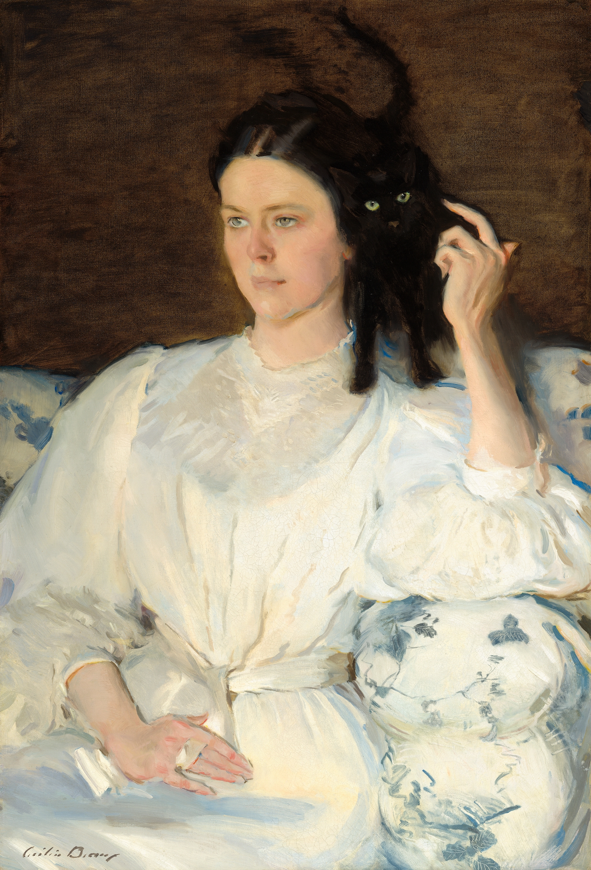 Sita and Sarita by Cecilia Beaux - c. 1921 - 113.3 × 83.8 cm National Gallery of Art
