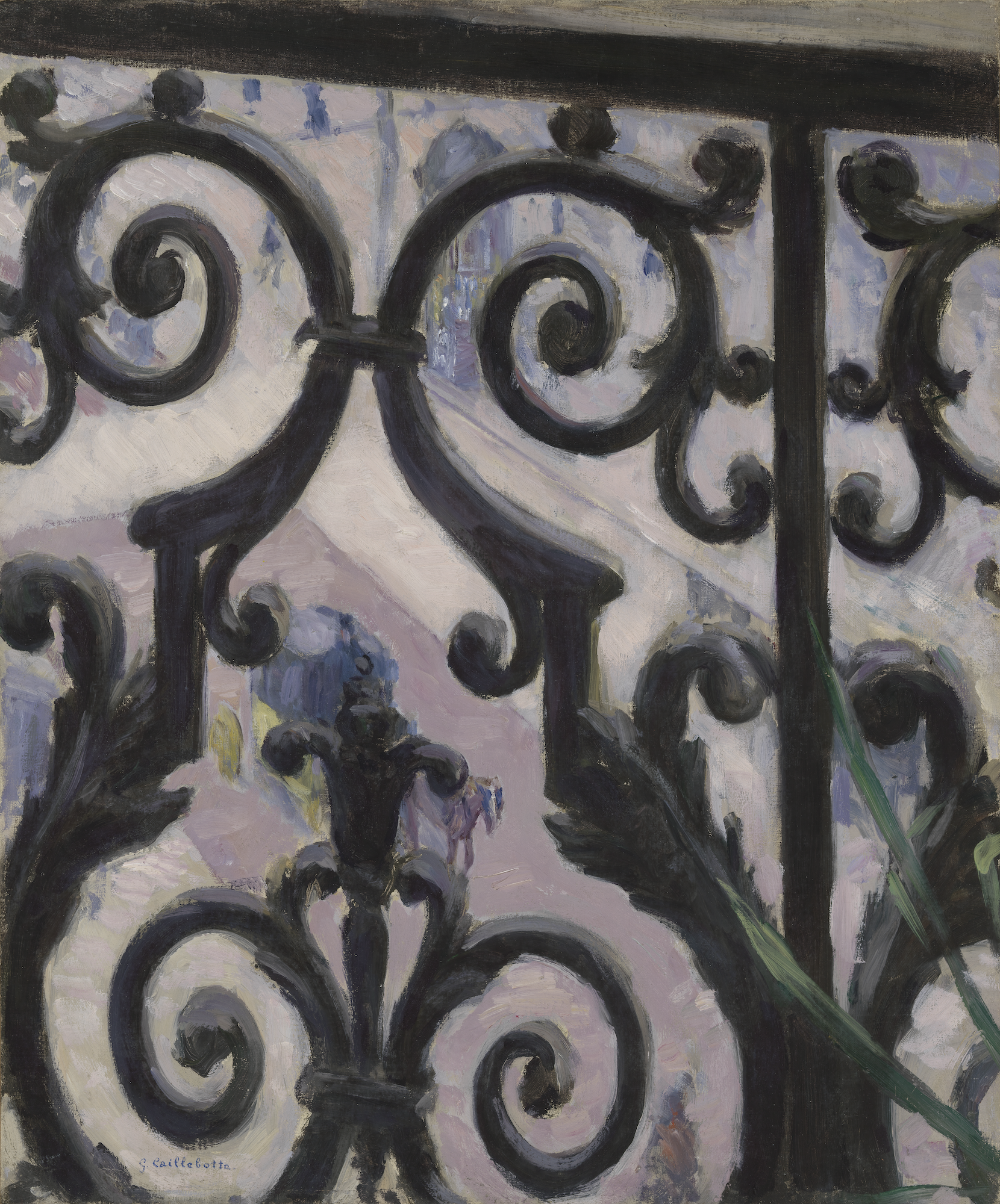 透过阳台看到的景色 by 古斯塔夫 卡勒波特 - 1880 - 65.6 x 54.9 厘米 梵高博物馆