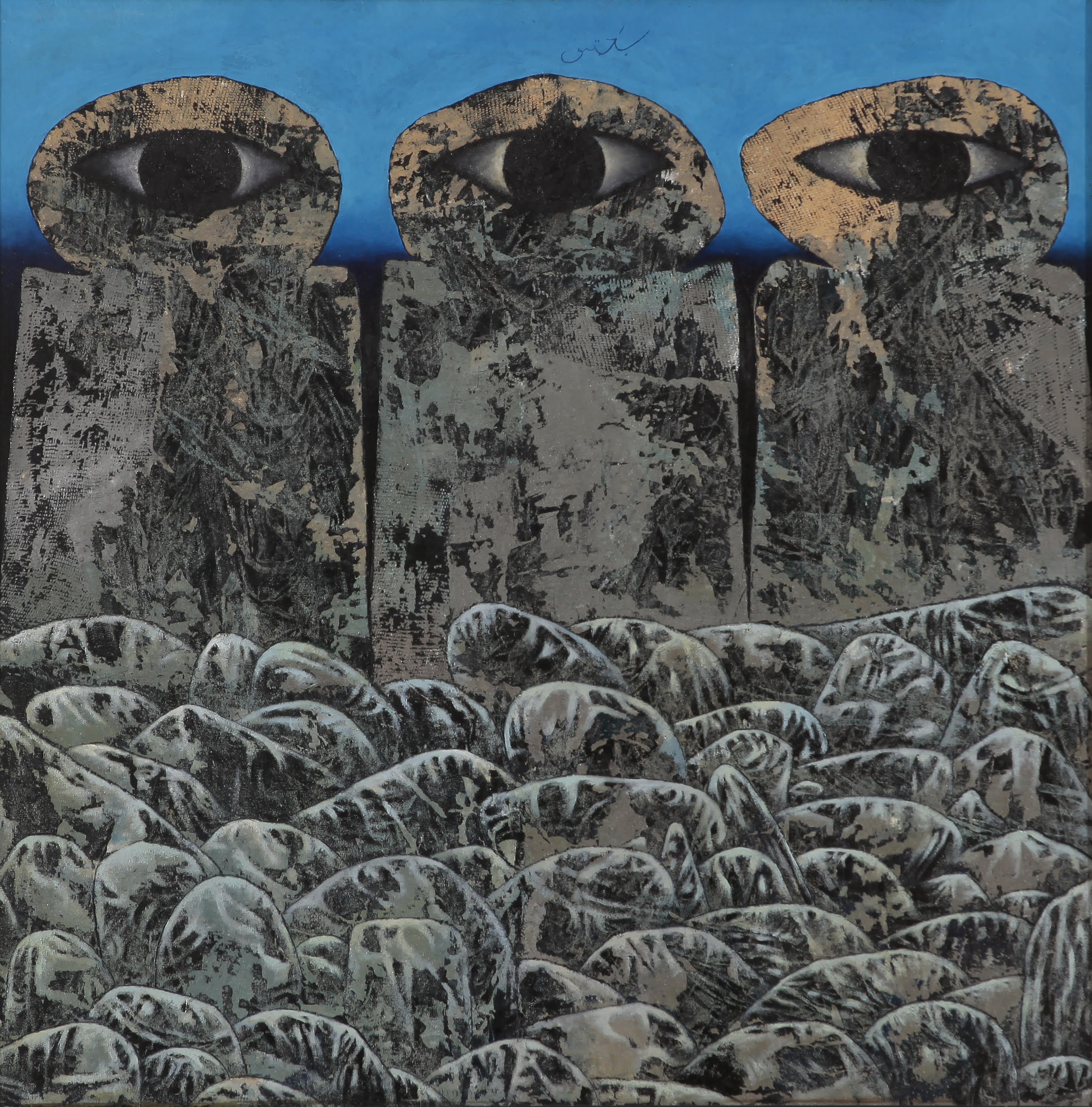 4人の預言者 by Bakhyt Bapishev - 1991年 - 100 x 100 cm 