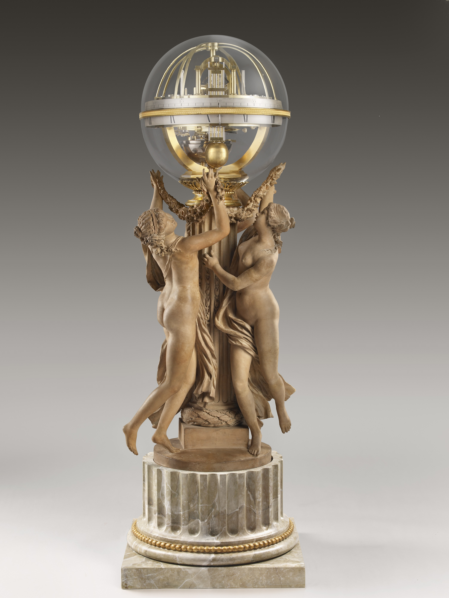 La Danse du Temps : Trois Nymphes supportant une horloge by Claude Michel, surnommé Clodion - 1 788 - 103,5 cm 
