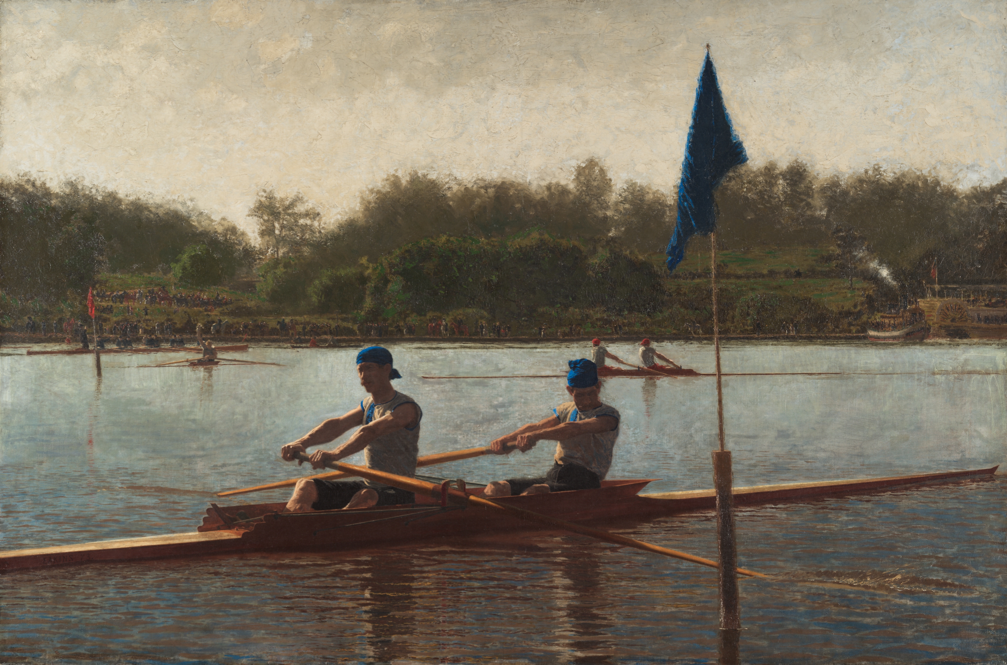 The Biglin Brothers Turning the Stake by Thomas Eakins - 1873 - 101.3 x 151.4 cm Cleveland Museum of Art