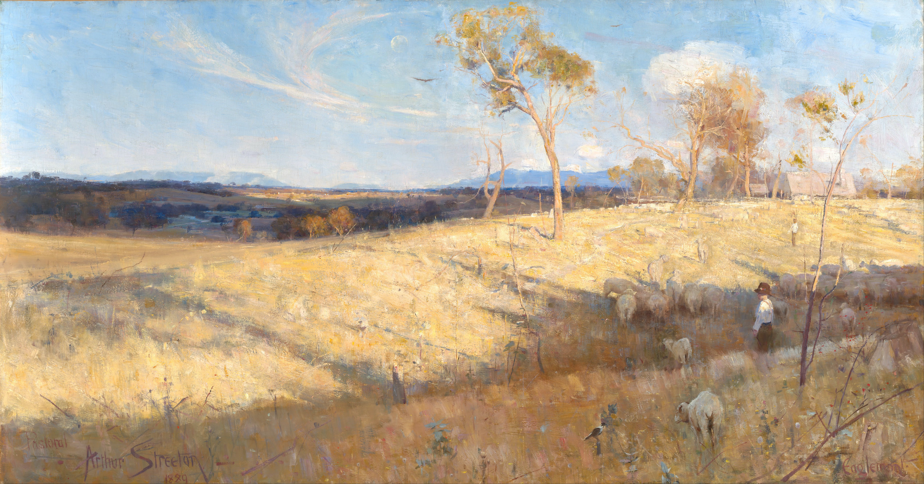 Goldener Sommer, Eaglemont by Arthur Streeton - 1889 - 81.3 × 152.6 cm National Gallery of Australia