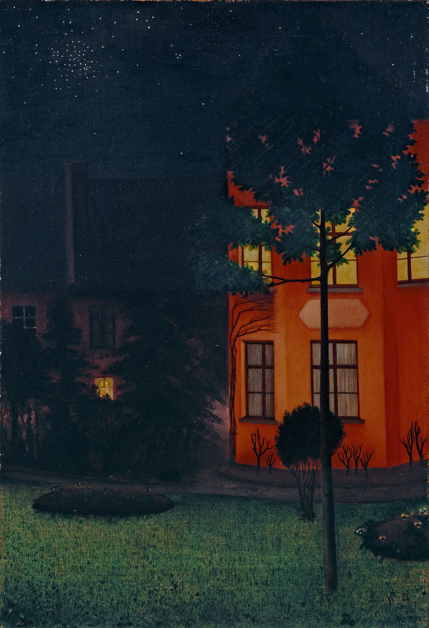 ブラインド・ハウス by William Degouve de Nuncques - 1892年 - 63 x 43 cm 