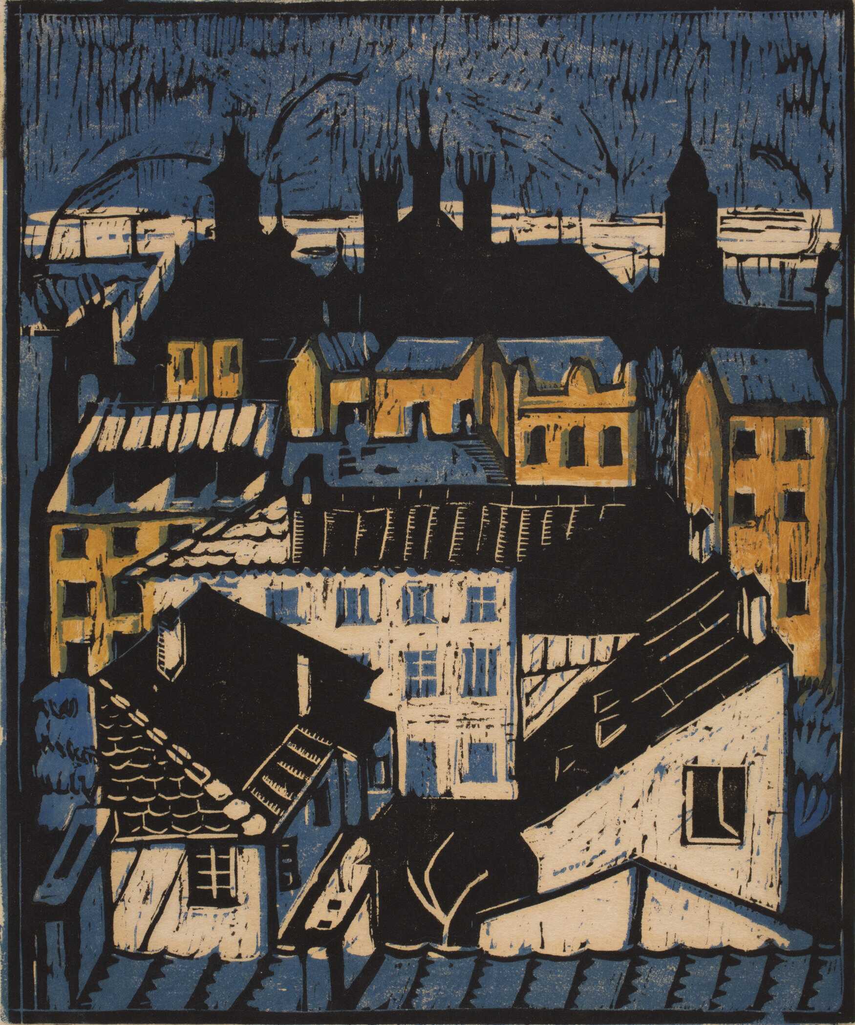 Старый город by Аниела Кукиер - 1931 - 30 x 23,5 см 