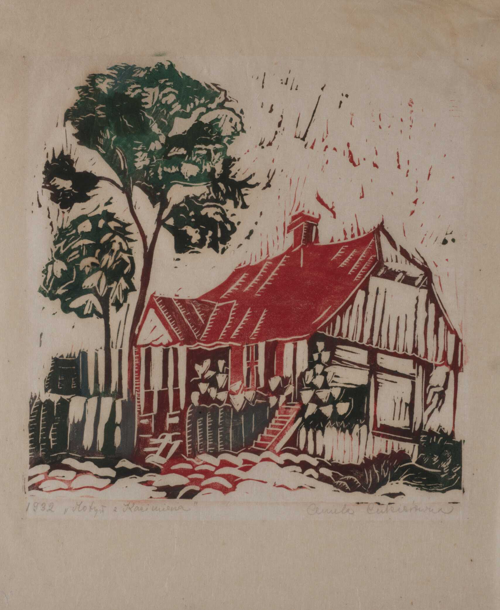 Widok z Kazimierza Dolnego by Aniela Cukierówna - przed 1939 