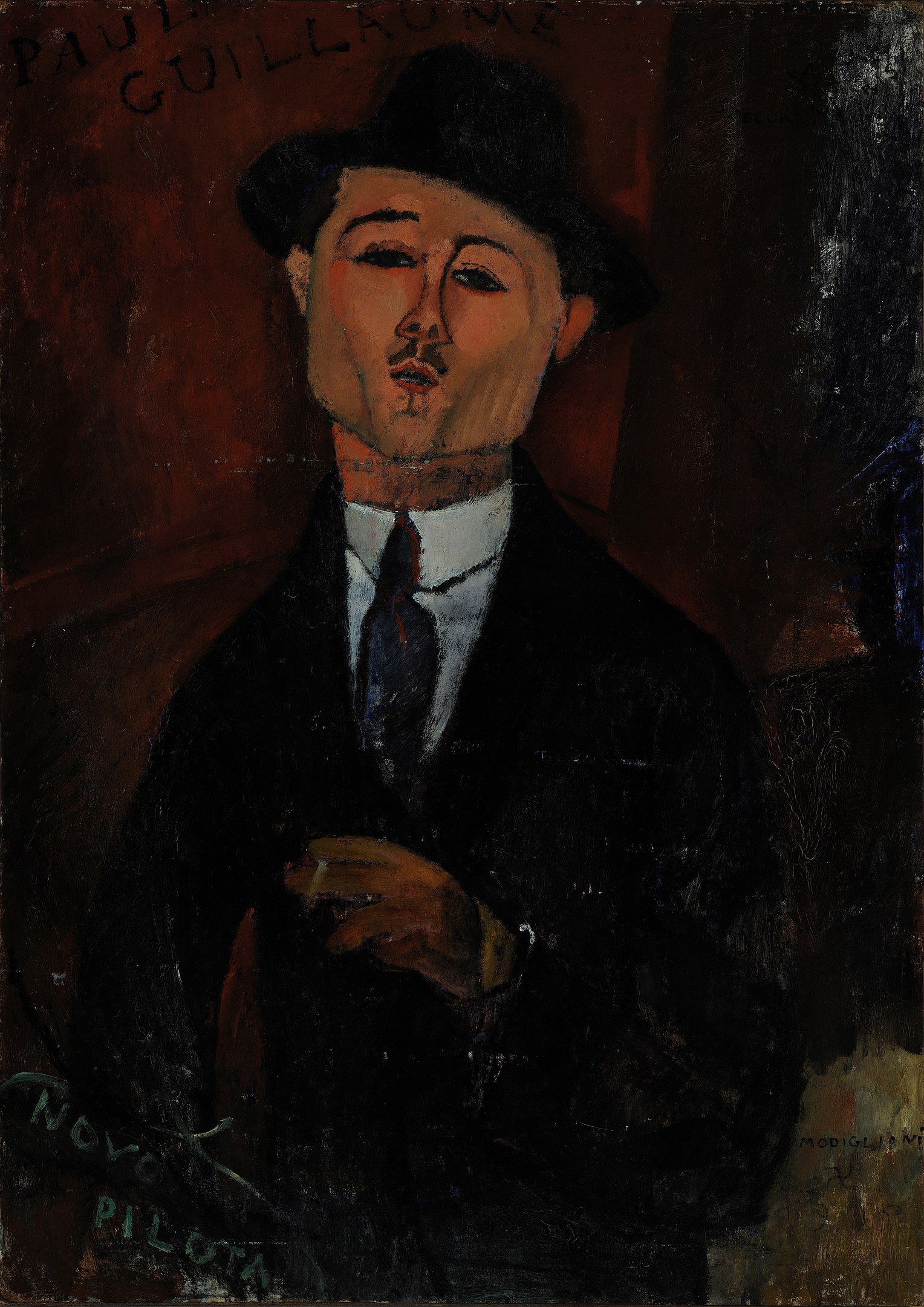保羅·紀堯姆, 新舵手 by Amedeo Modigliani - 1915 年 - 105 x 75 cm 