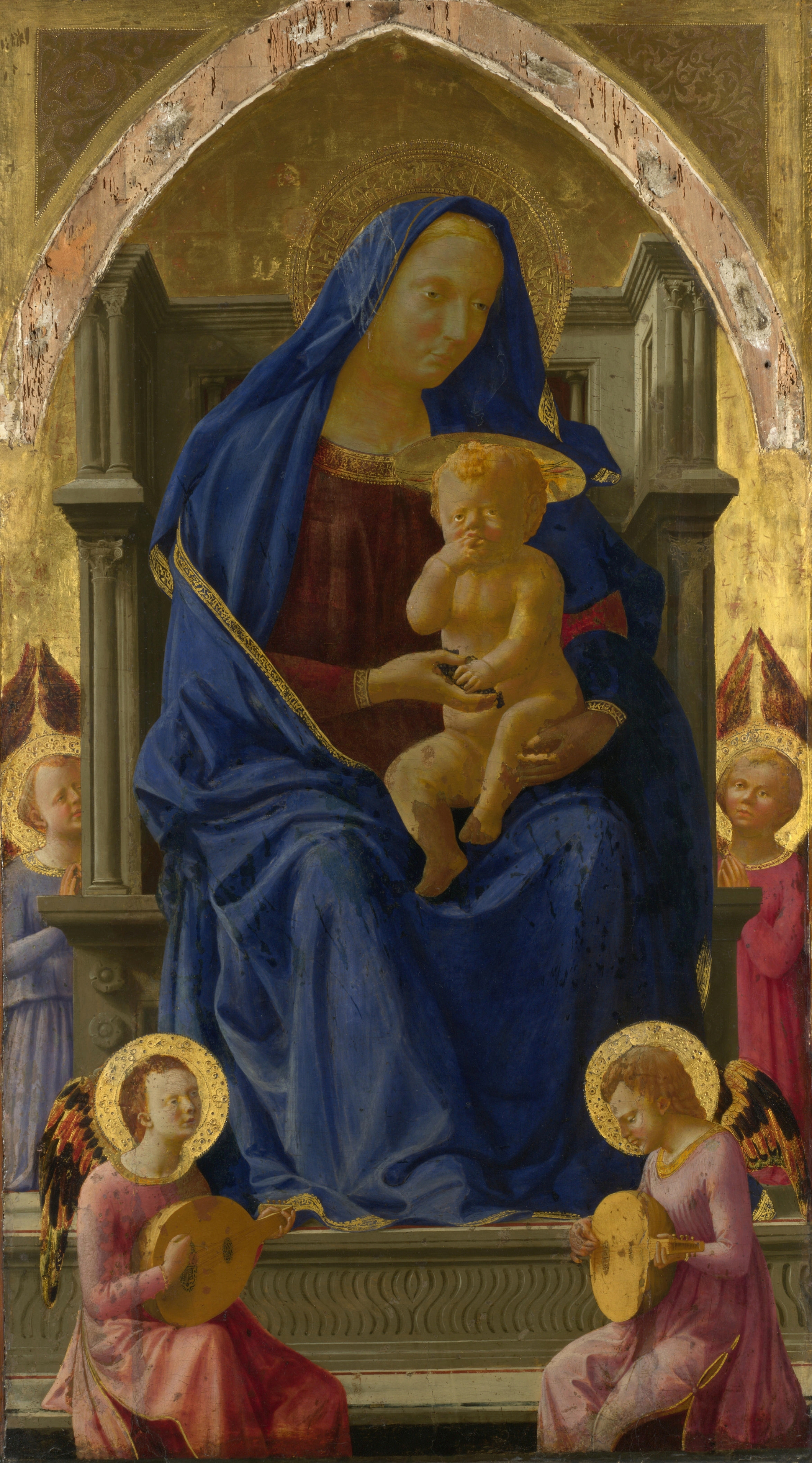 The Virgin and Child by  Masaccio - 1426 - 134.8 x 73.5 cm National Gallery