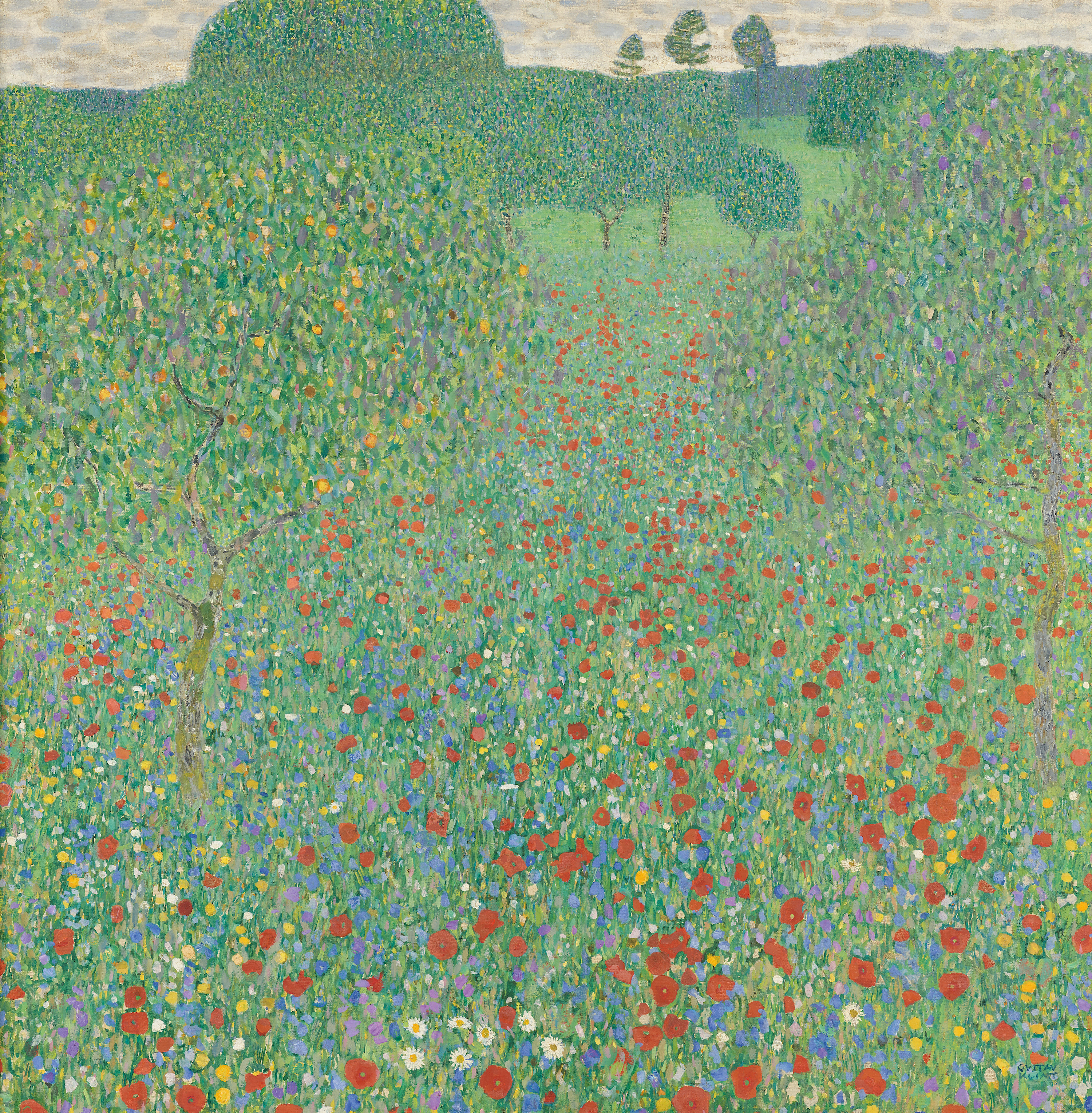 Gelincik Tarlası by Gustav Klimt - 1907 - 110 x 110 cm 