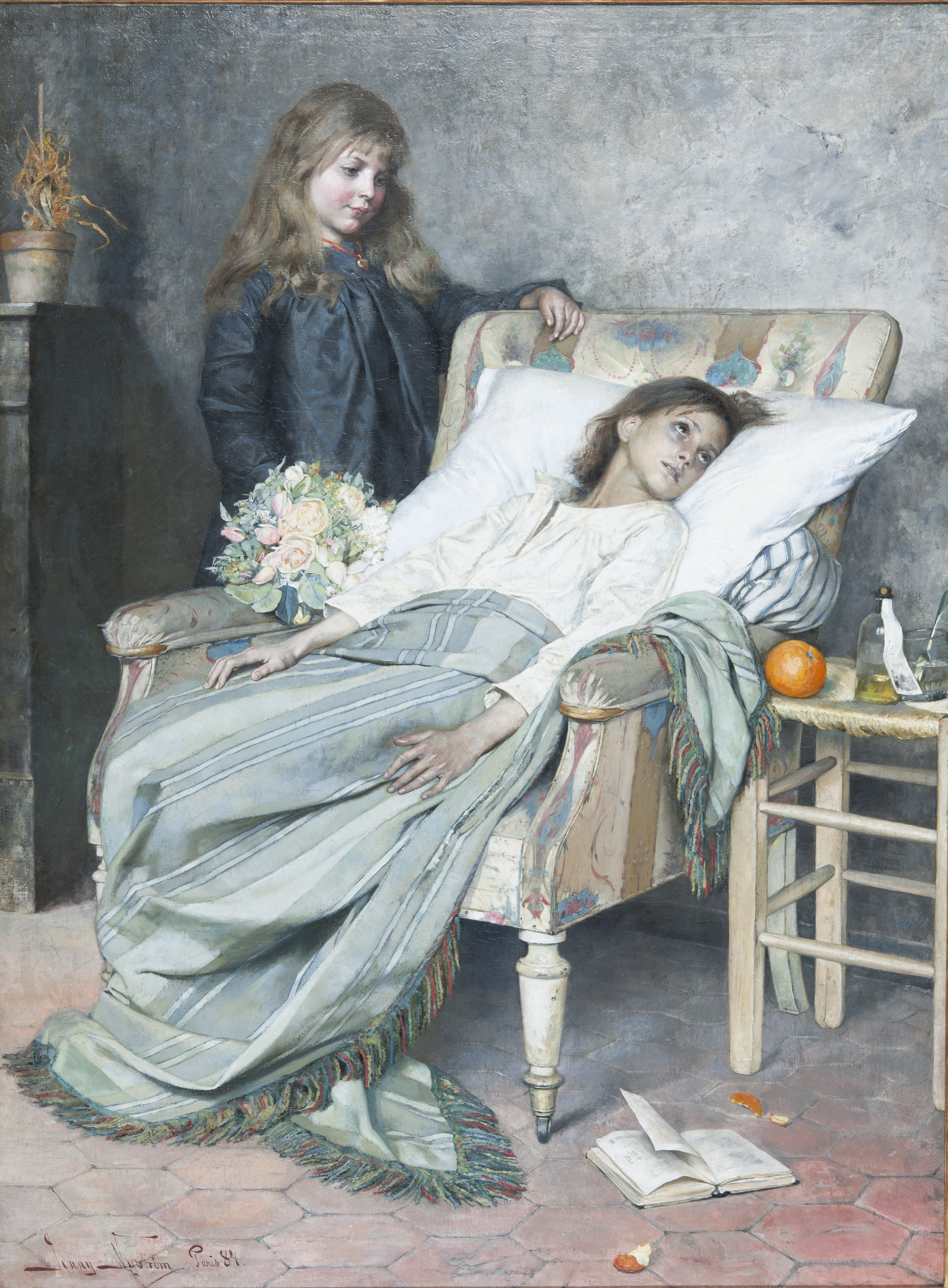 دوران نقاهت by Jenny Nyström - ۱۸۸۴ - 154 x 115 cm 