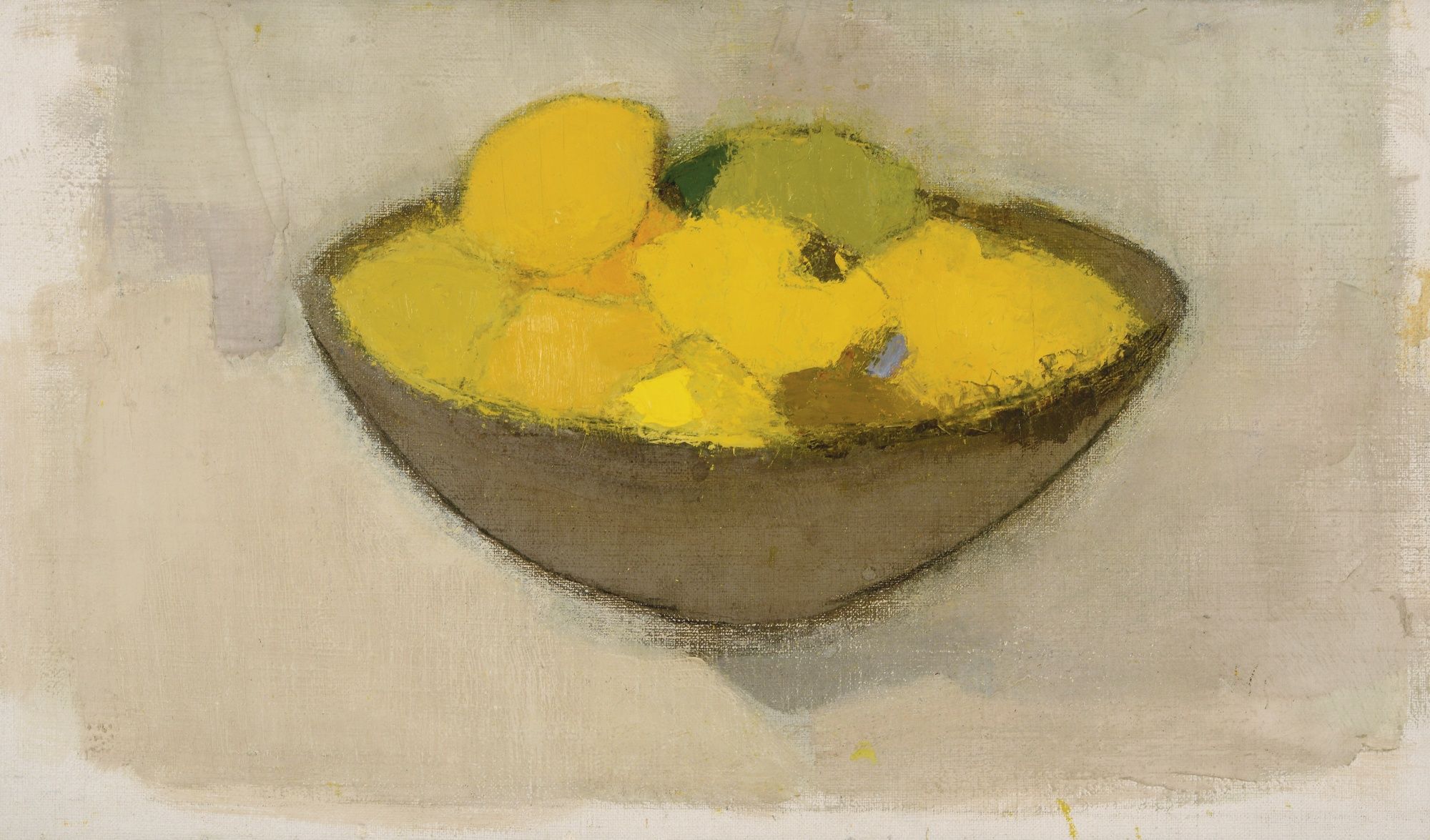 Lemons in the Bowl by Helene Schjerfbeck - 1934 - 34.5 x 59.5cm private collection