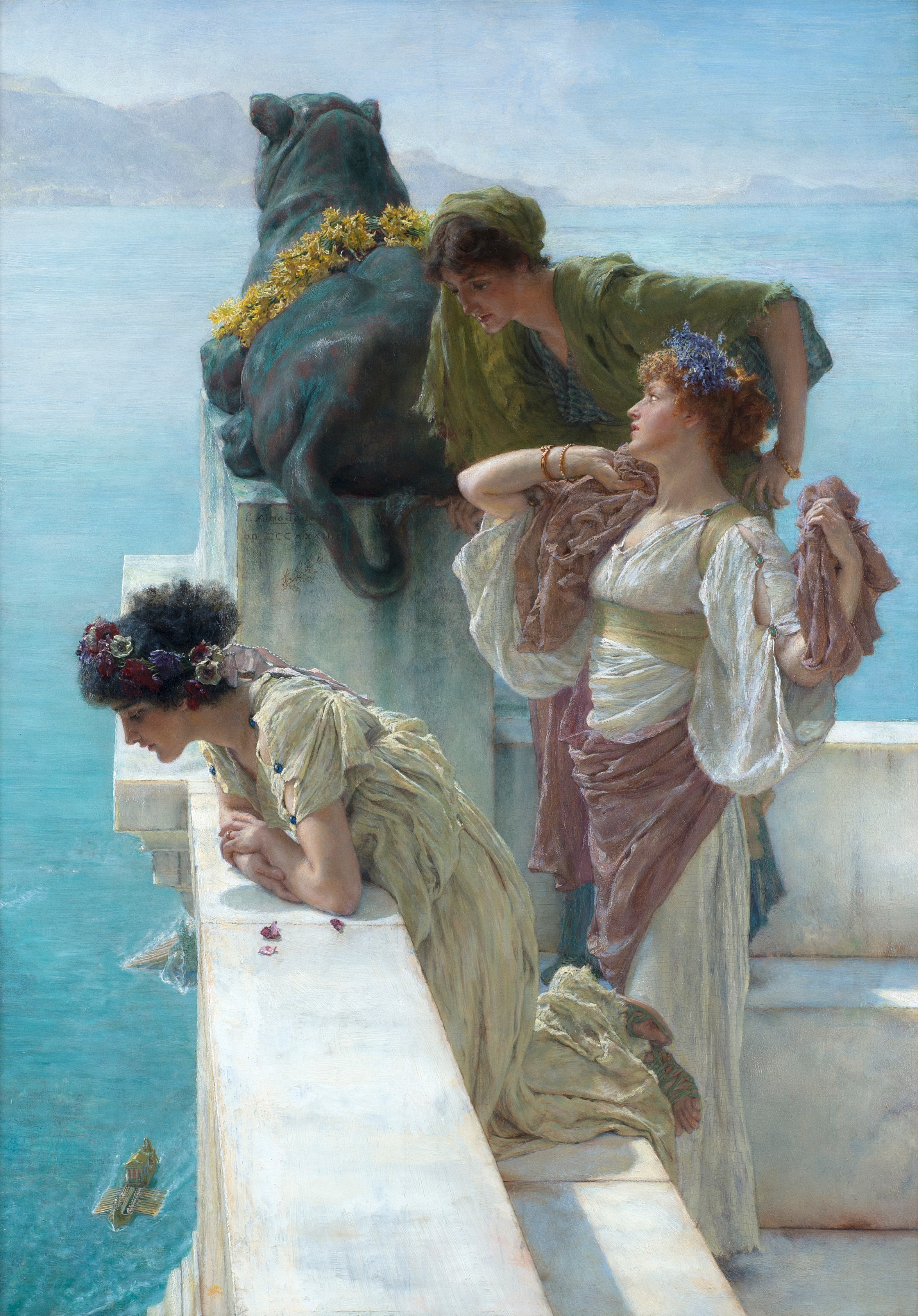 Coign of Vantage by Lawrence Alma-Tadema - 1895 - 64 x 44,5 cm private collection