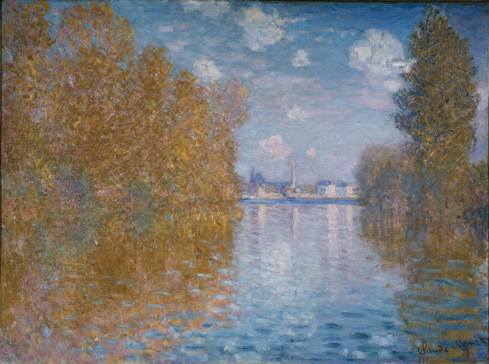 تأثير الخريف في أرجنتوي by Claude Monet - 1873 م - 55 x 74.5 سم 