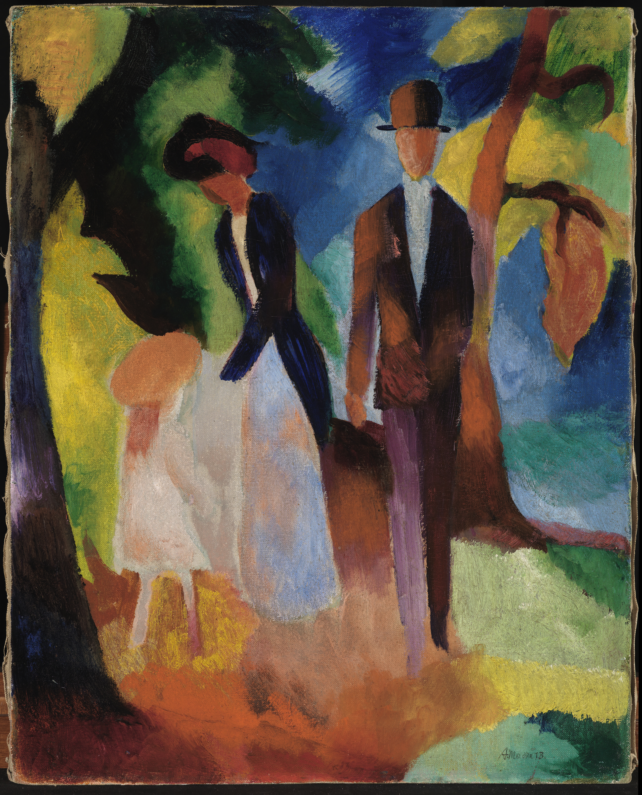 People by the Blue Lake by August Macke - 1913 Staatliche Kunsthalle Karlsruhe