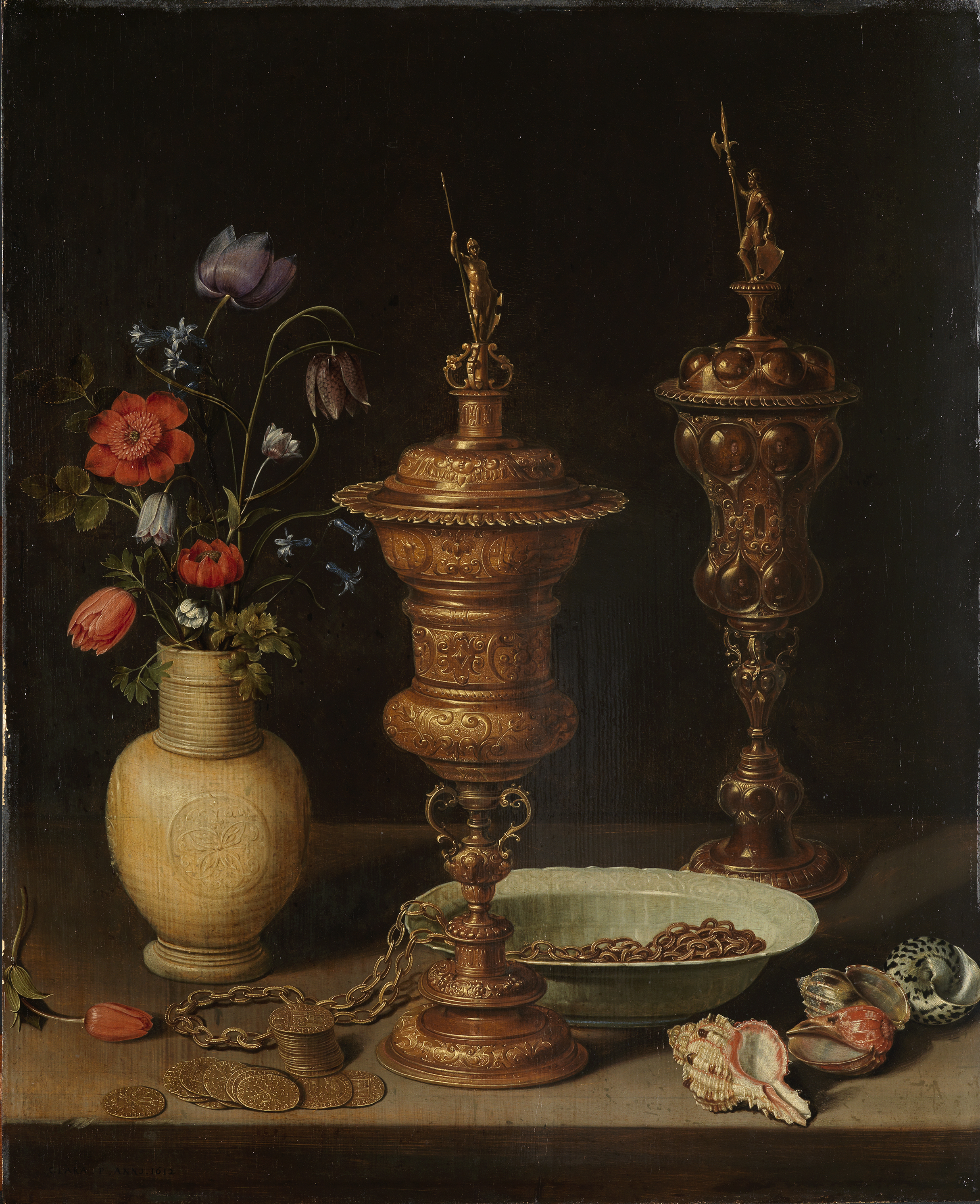 Still Life with Flowers by Clara Peeters - 1612 - 73 x 62 cm Staatliche Kunsthalle Karlsruhe