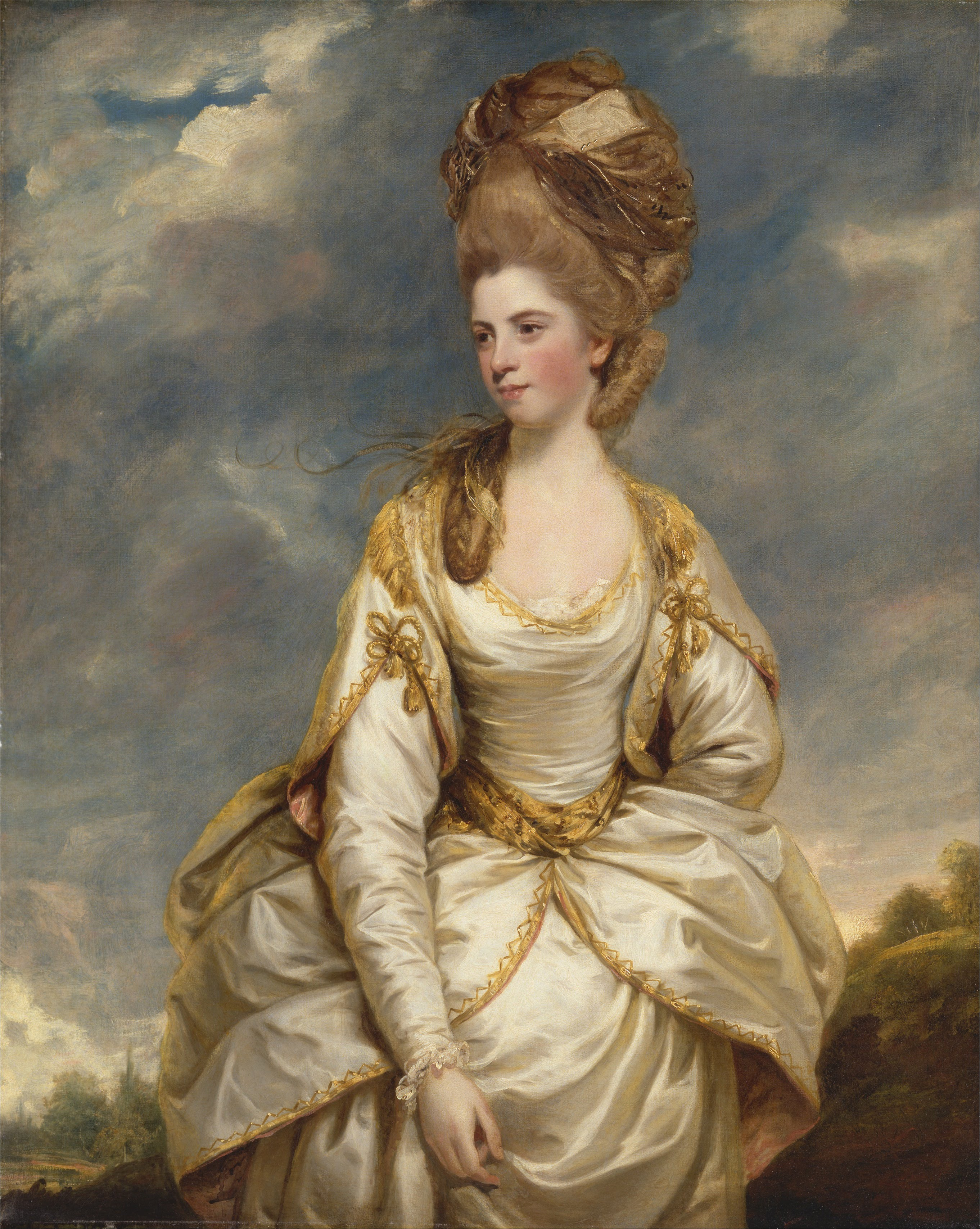 莎拉•坎贝尔 by 约书亚 · 雷诺兹 - 1777-1778 - 127.6 x 101.6 cm 耶鲁大学英国艺术中心