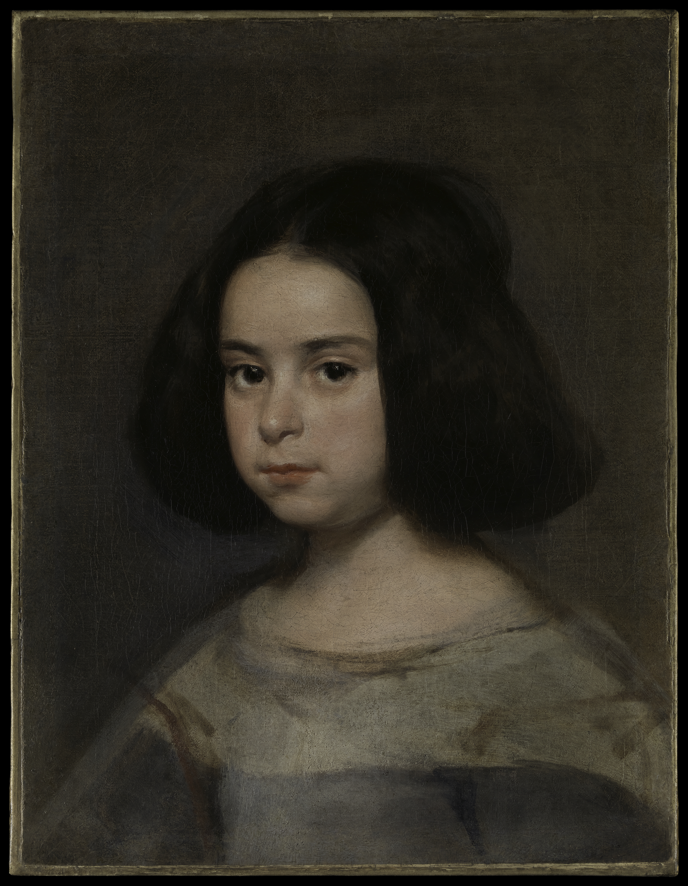 Retrato de una niña by Diego  Velázquez - ca. 1638 - 42 - 51,5 × 41 cm Sociedad Hispánica de América